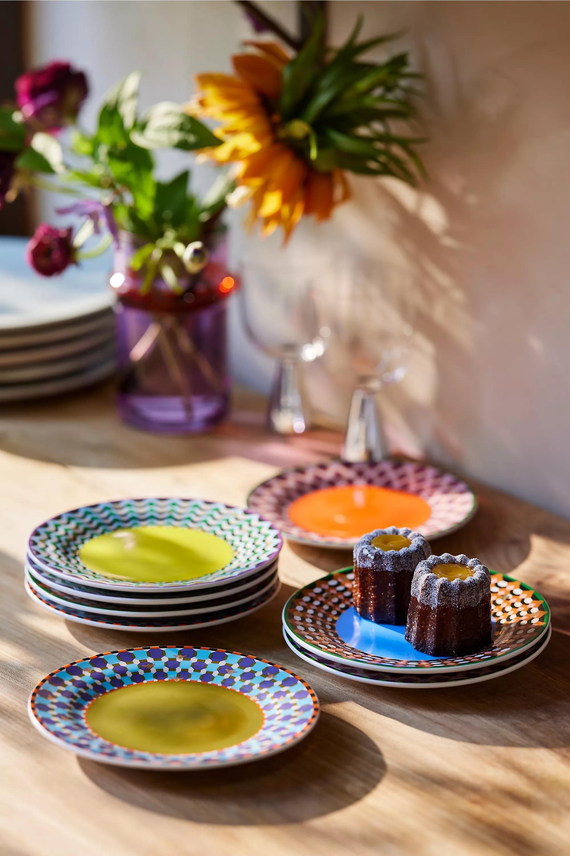 Geo Canape Plate, Green, A501_0030, large image number 2