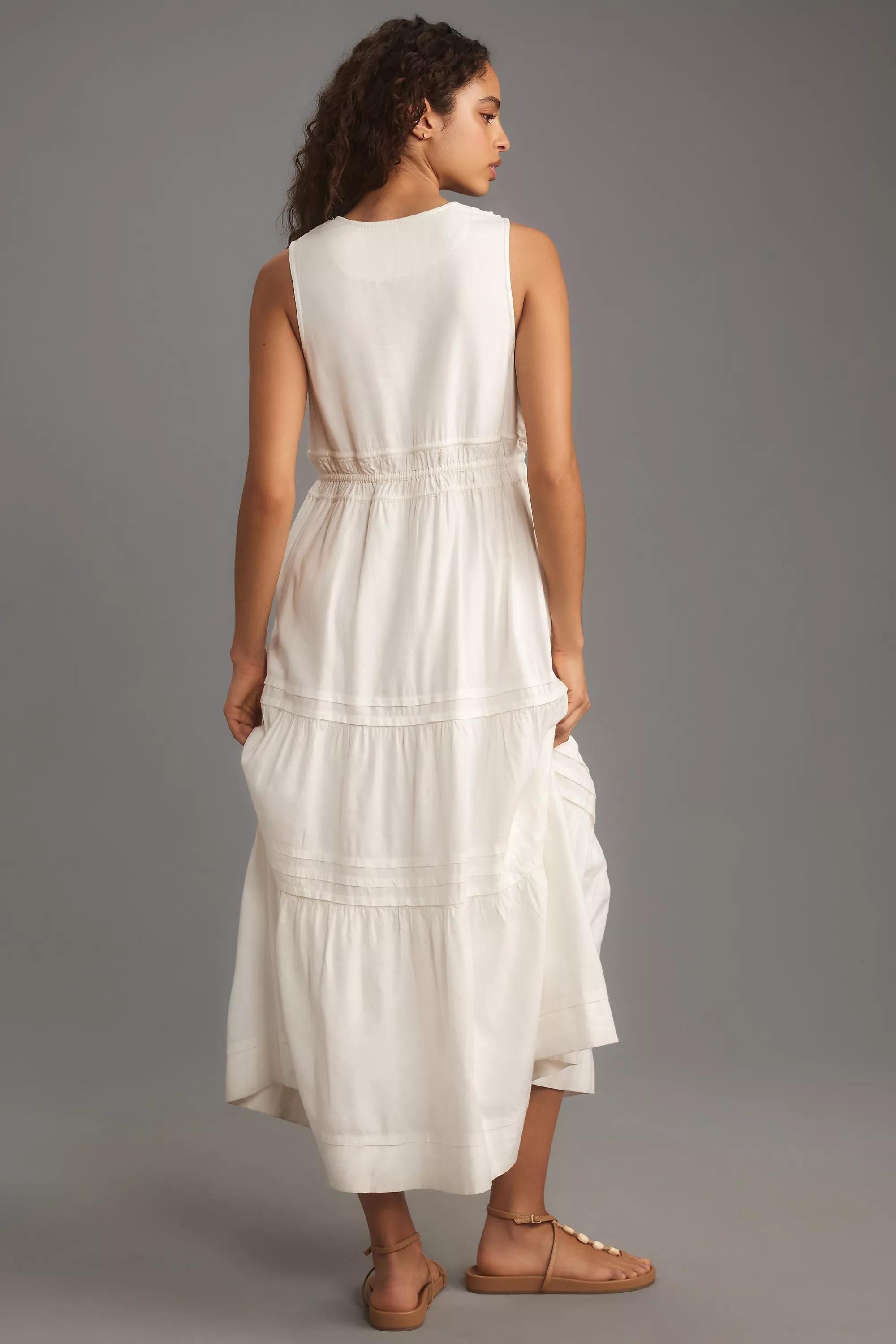 The Somerset Maxi Dress: Linen Ties Edition, White, , large image number 3