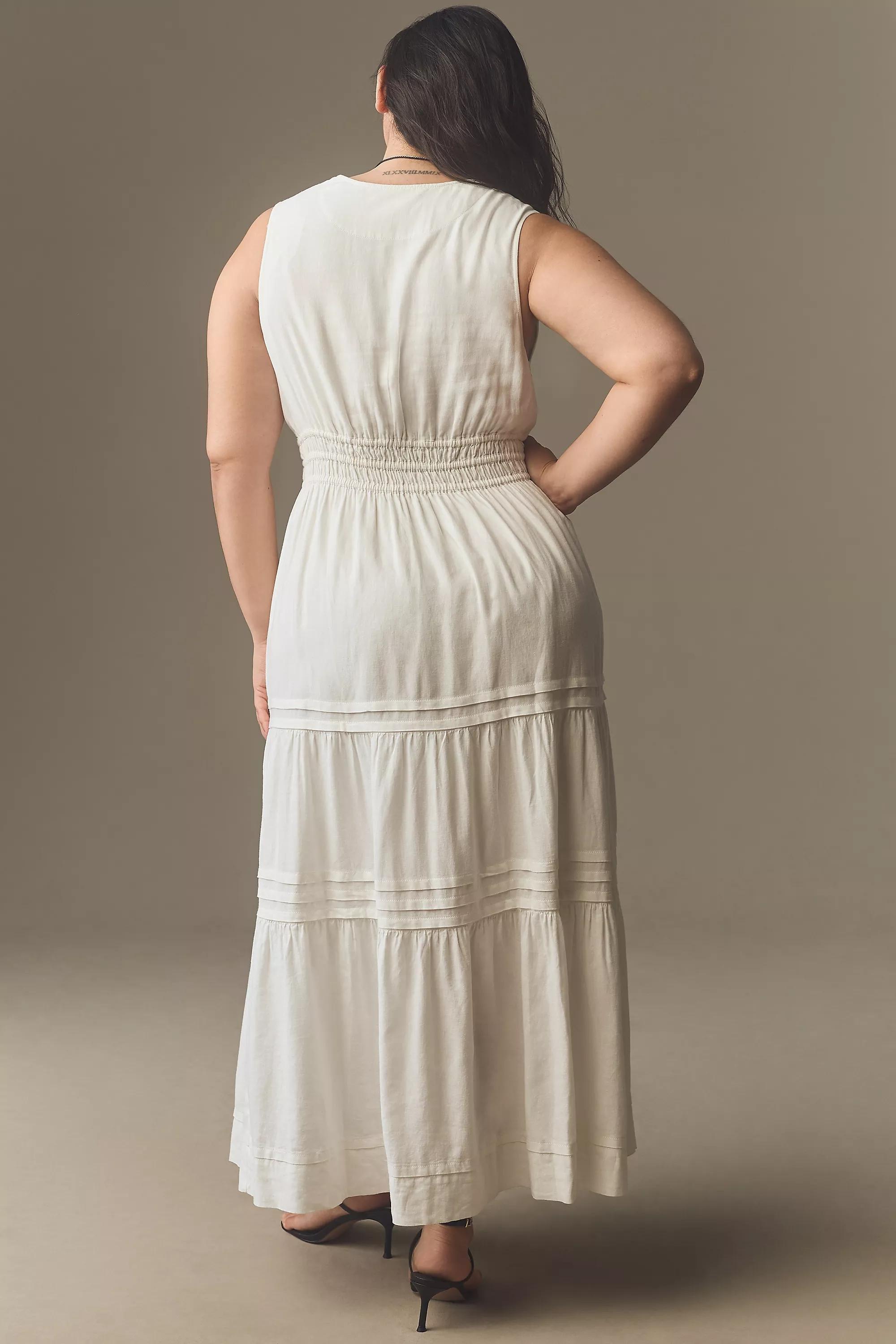 The Somerset Maxi Dress: Linen Ties Edition, White, , large image number 5