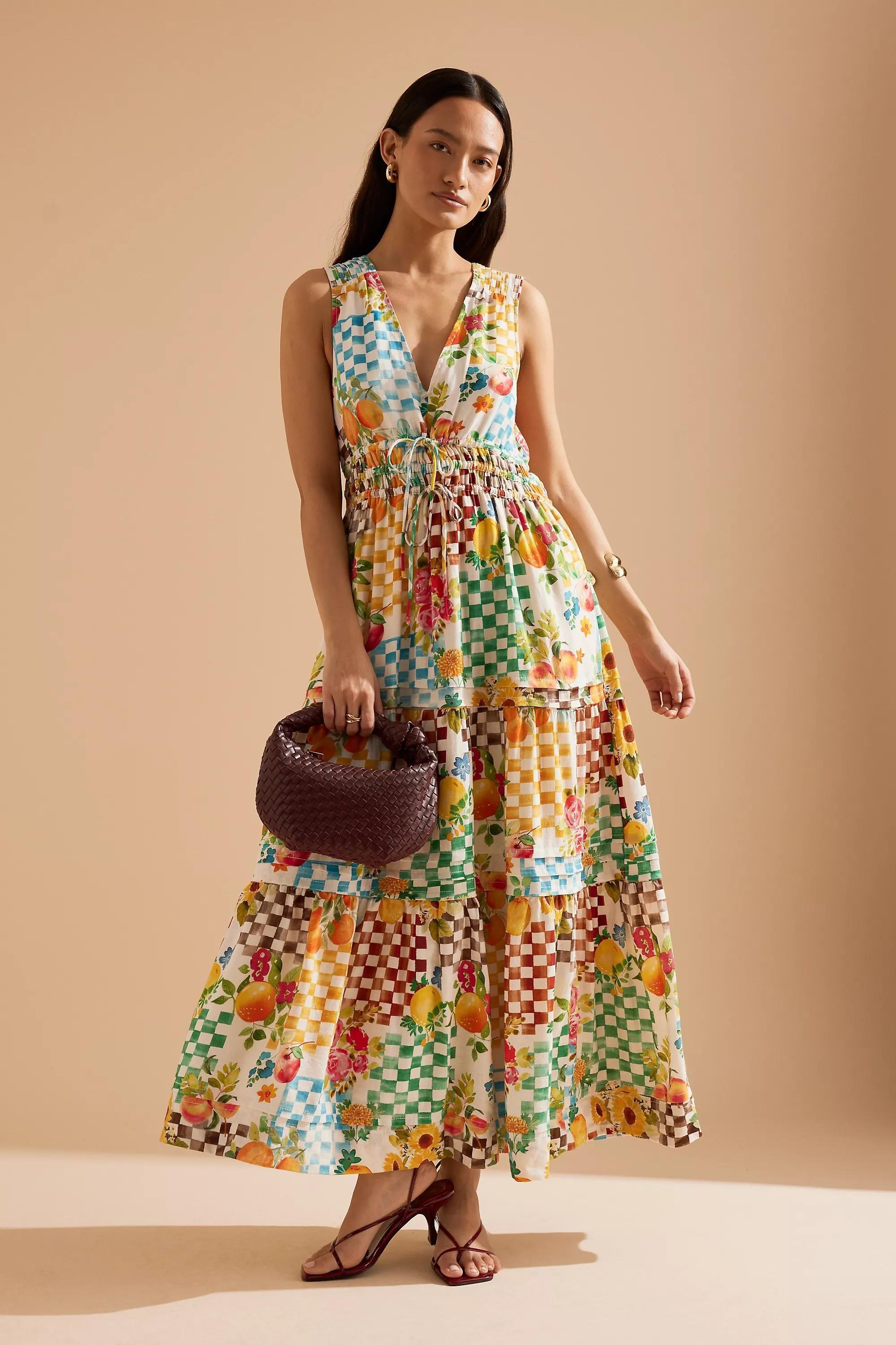 IVORY The Somerset Maxi Dress: Linen Ties Edition, A501_0011, large image number 0