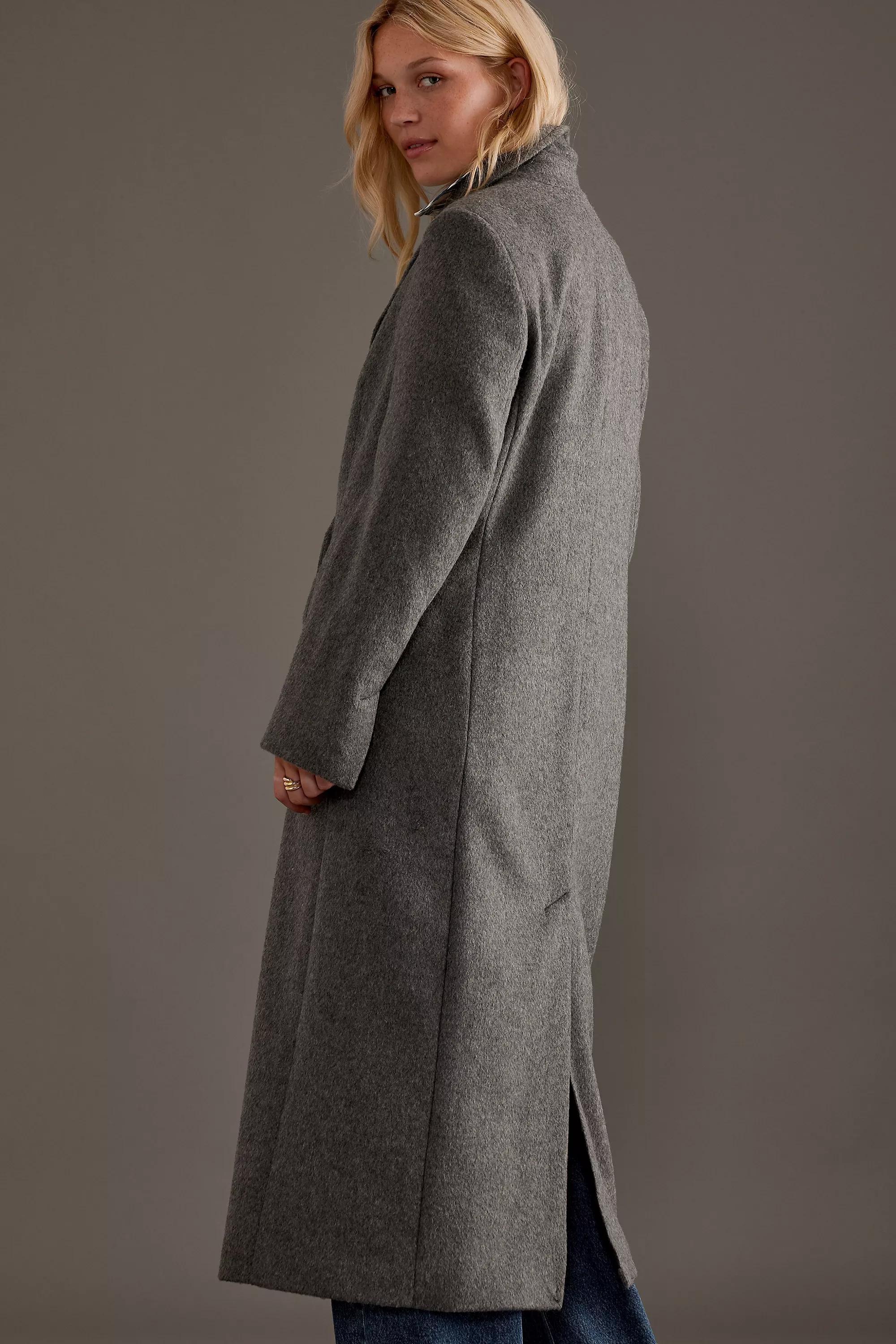 Anthropologie Plain Overcoat, Grey, , large image number 3