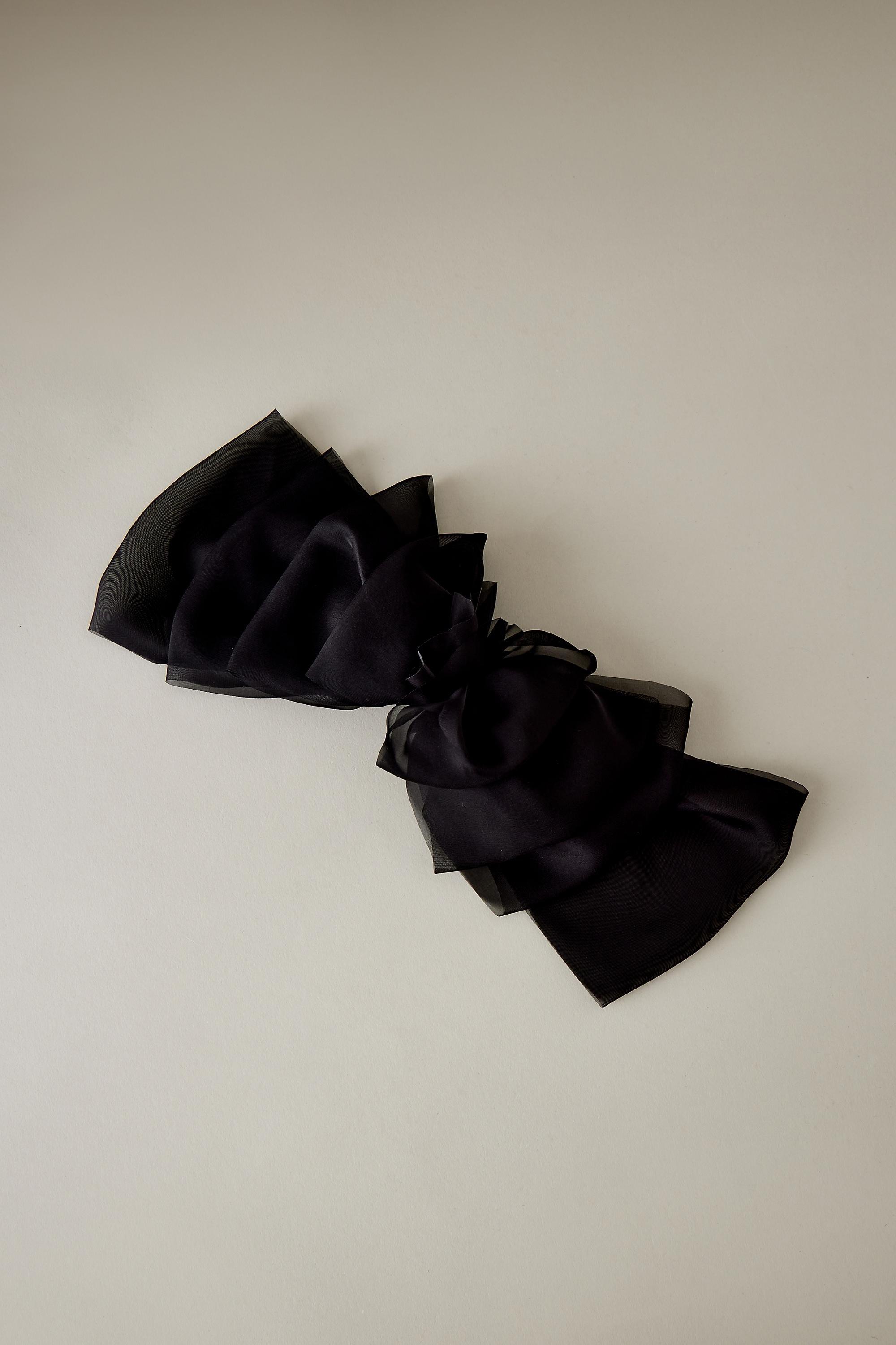 Uk Corsage Bow Clip, Black, A501_0001, large image number 1