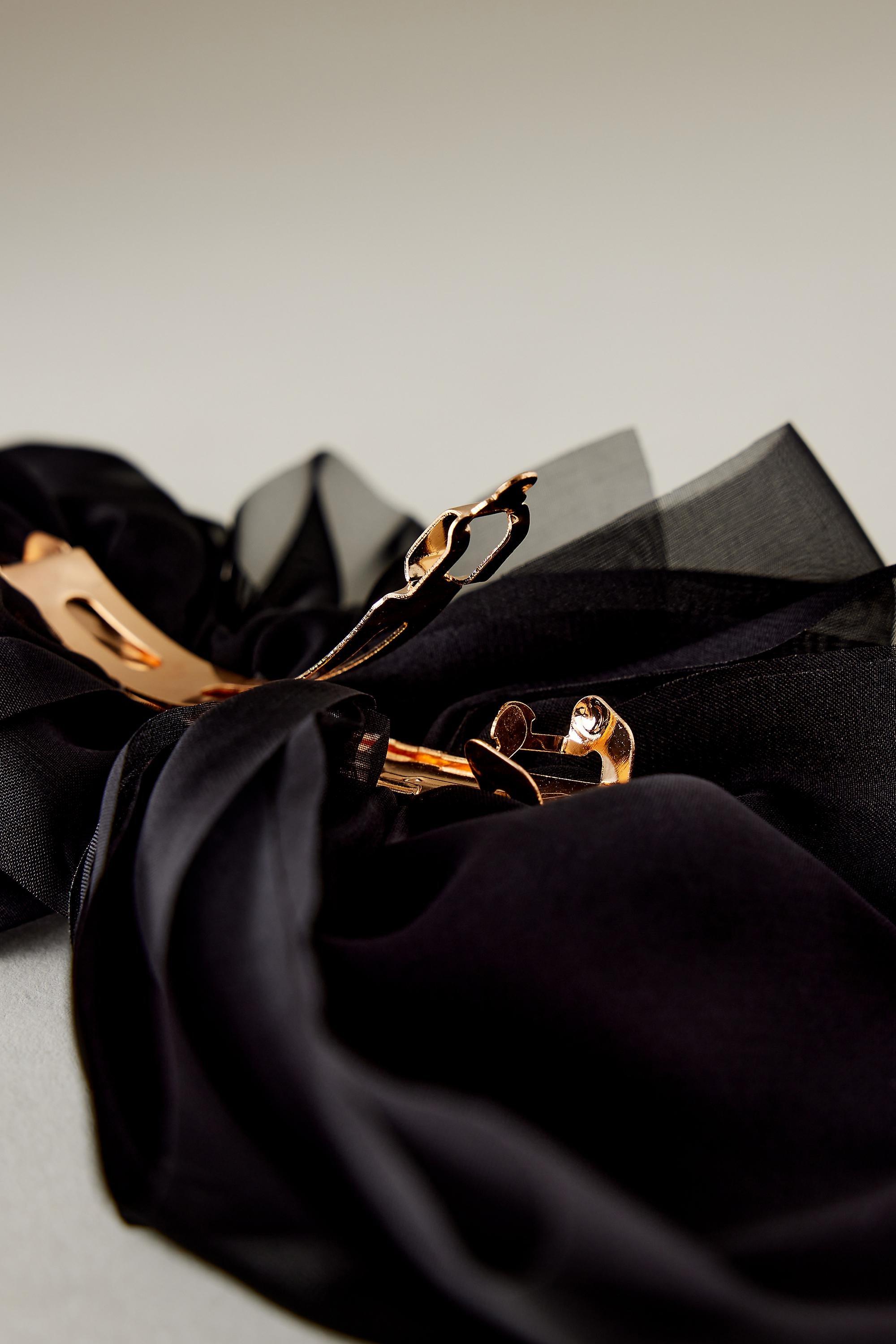Uk Corsage Bow Clip, Black, A501_0001, large image number 3
