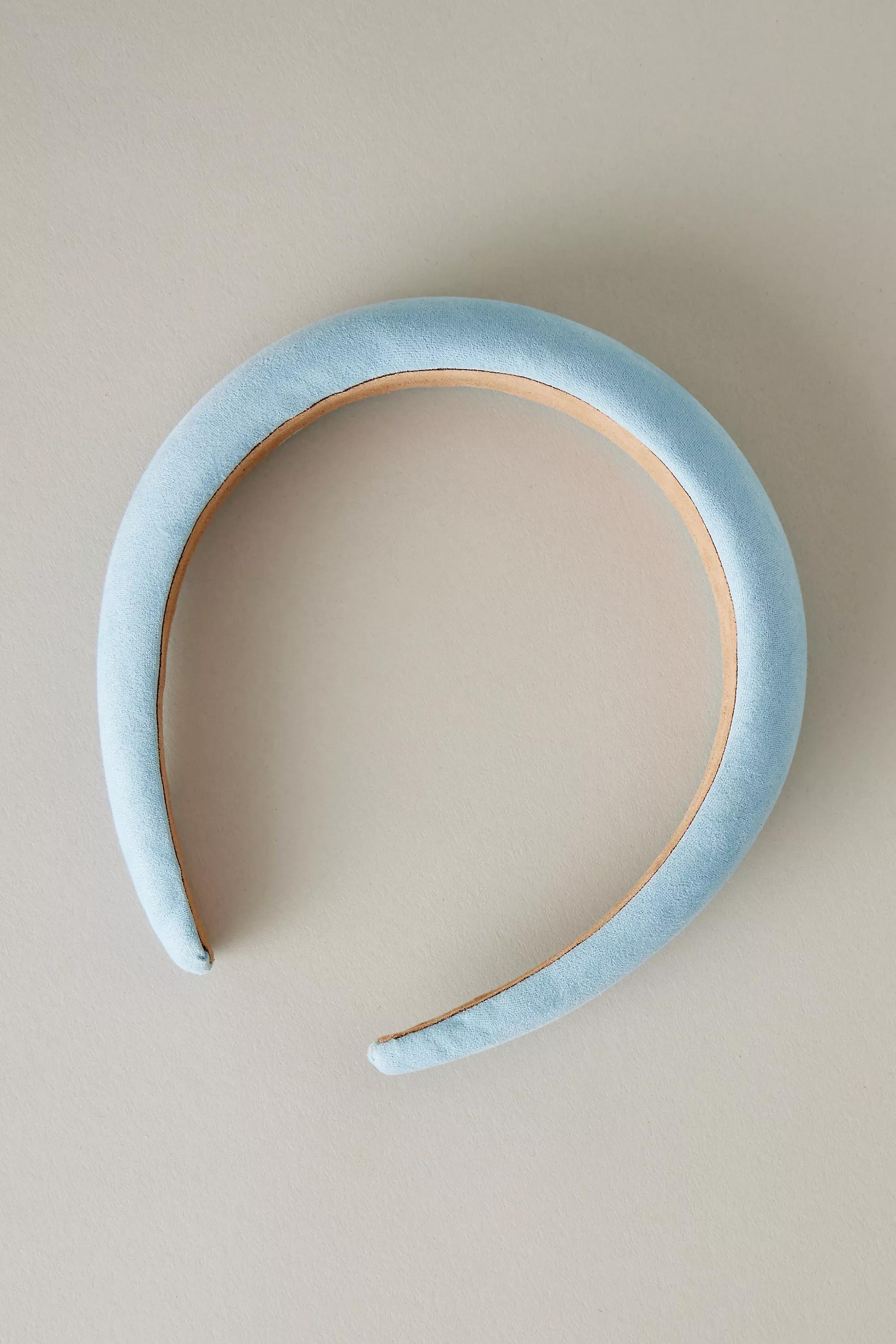 Suede Effect Puffy Headband, Blue, A501_0048, large image number 0