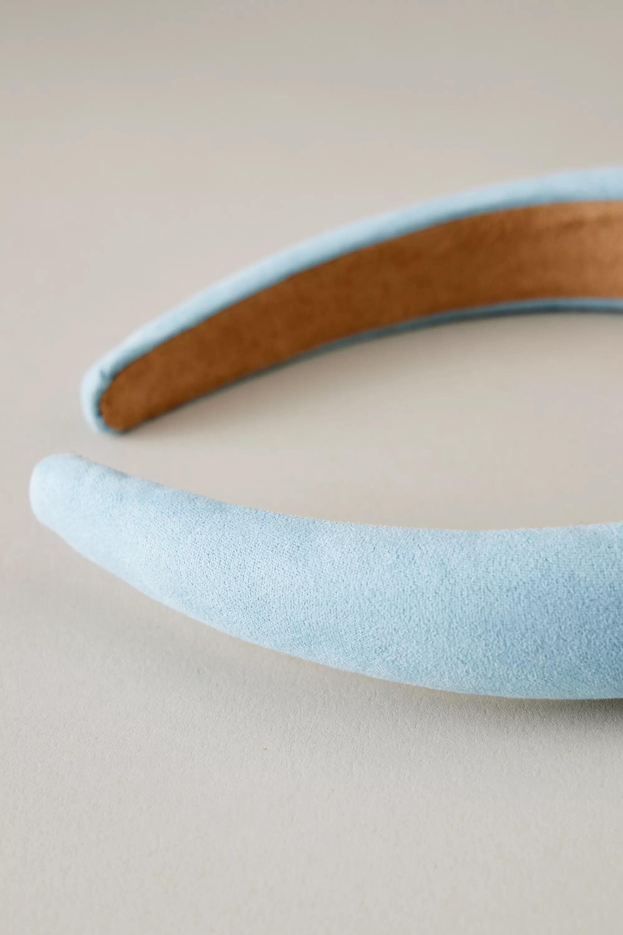 Suede Effect Puffy Headband, Blue, A501_0048, large image number 1