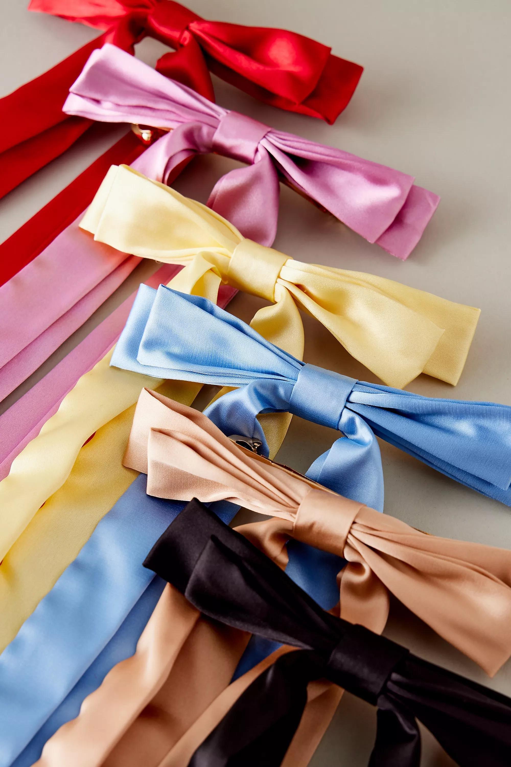 Bow Hair Clip, Set Of 2, Blue, A501_0048, large image number 2