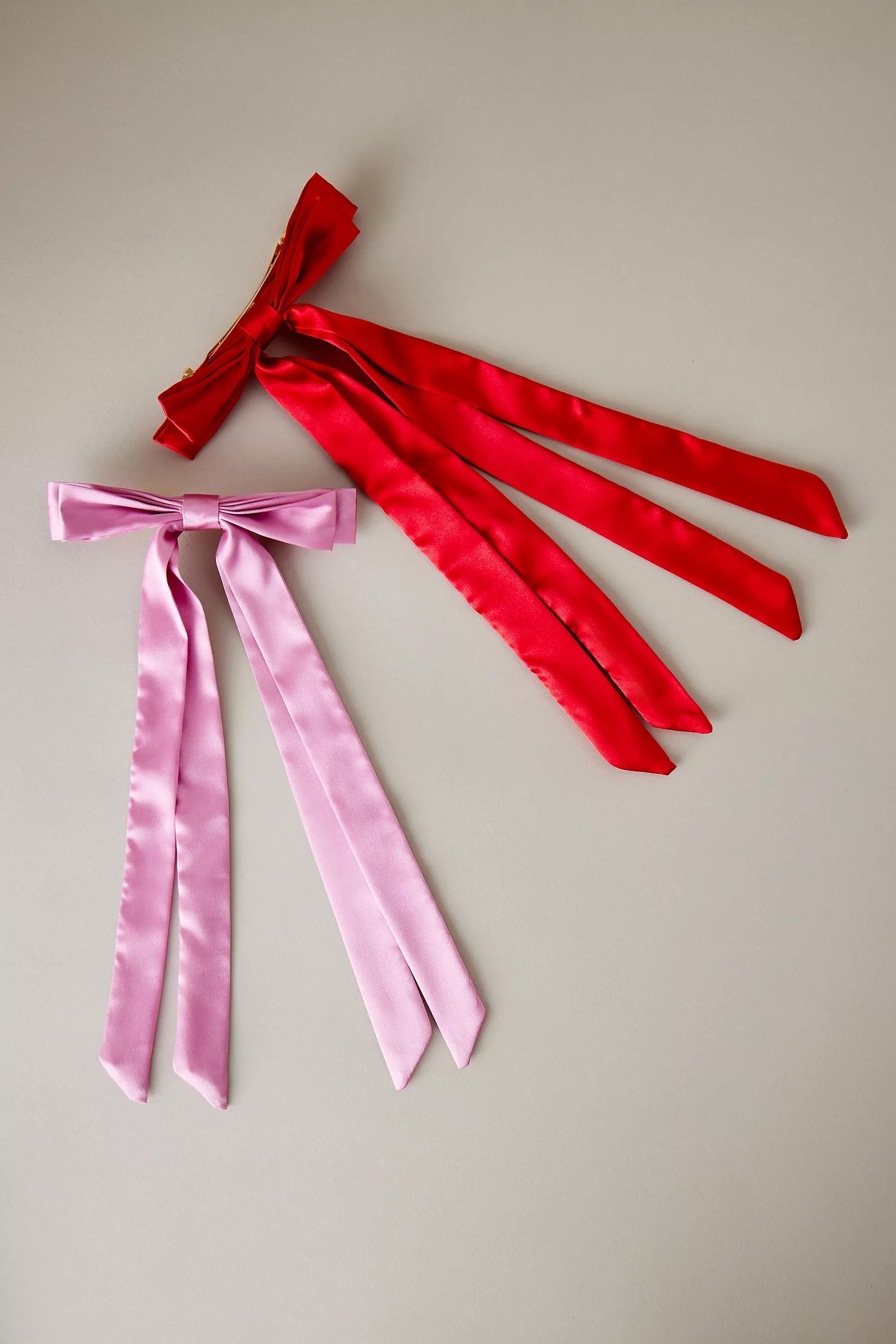 Bow Hair Clip, Set Of 2, Pink, A501_0066, large image number 0