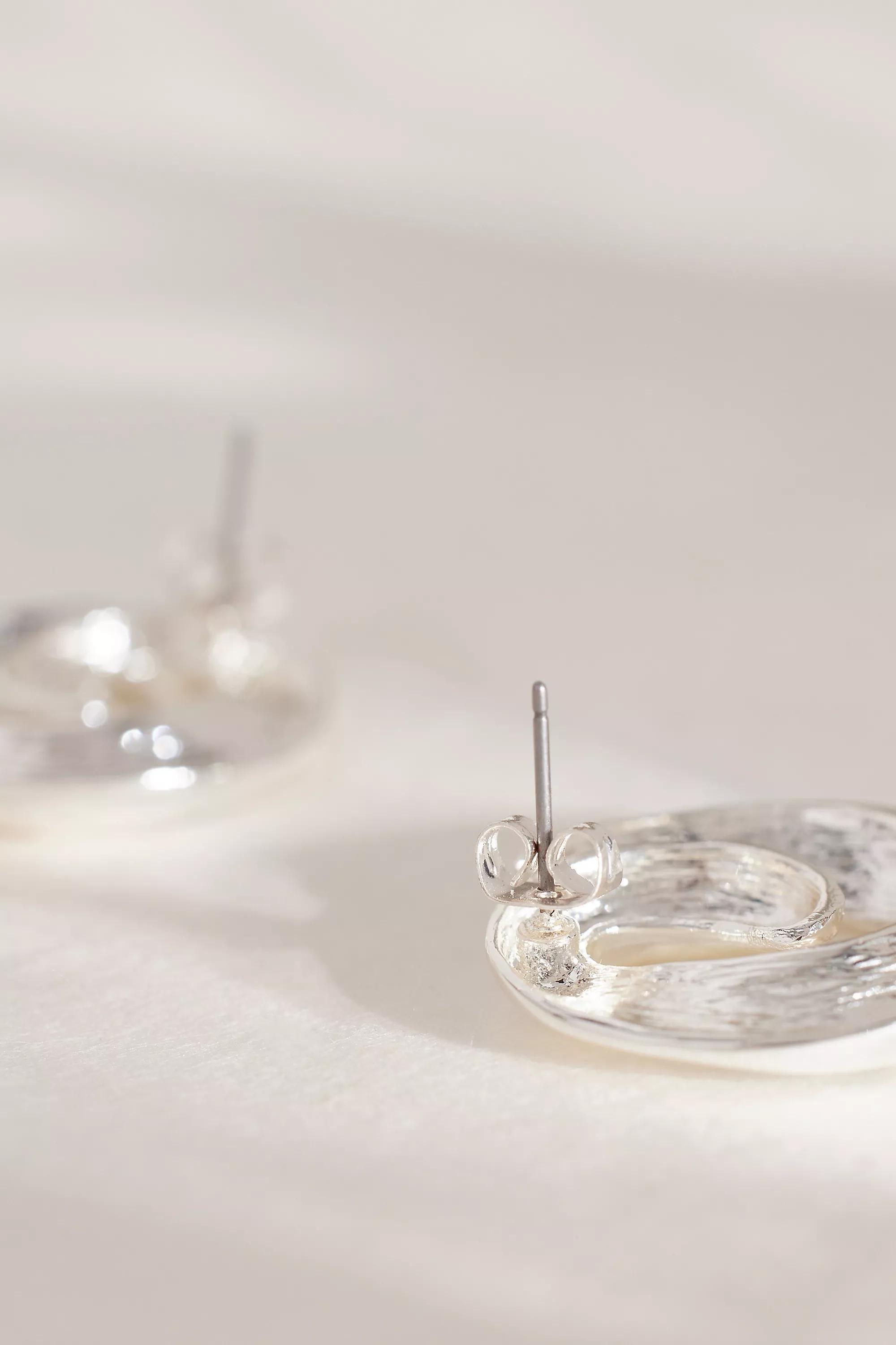 Oversized Spiral Earrings, Silver, A501_0007, large image number 2