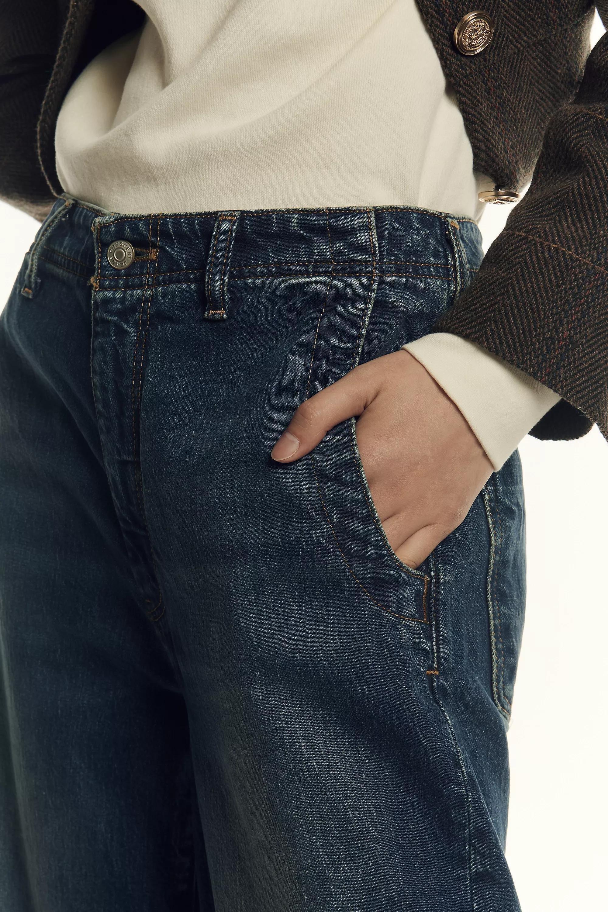 The Lonnie Cuffed Crop Jeans By Pilcro, Navy, , large image number 3