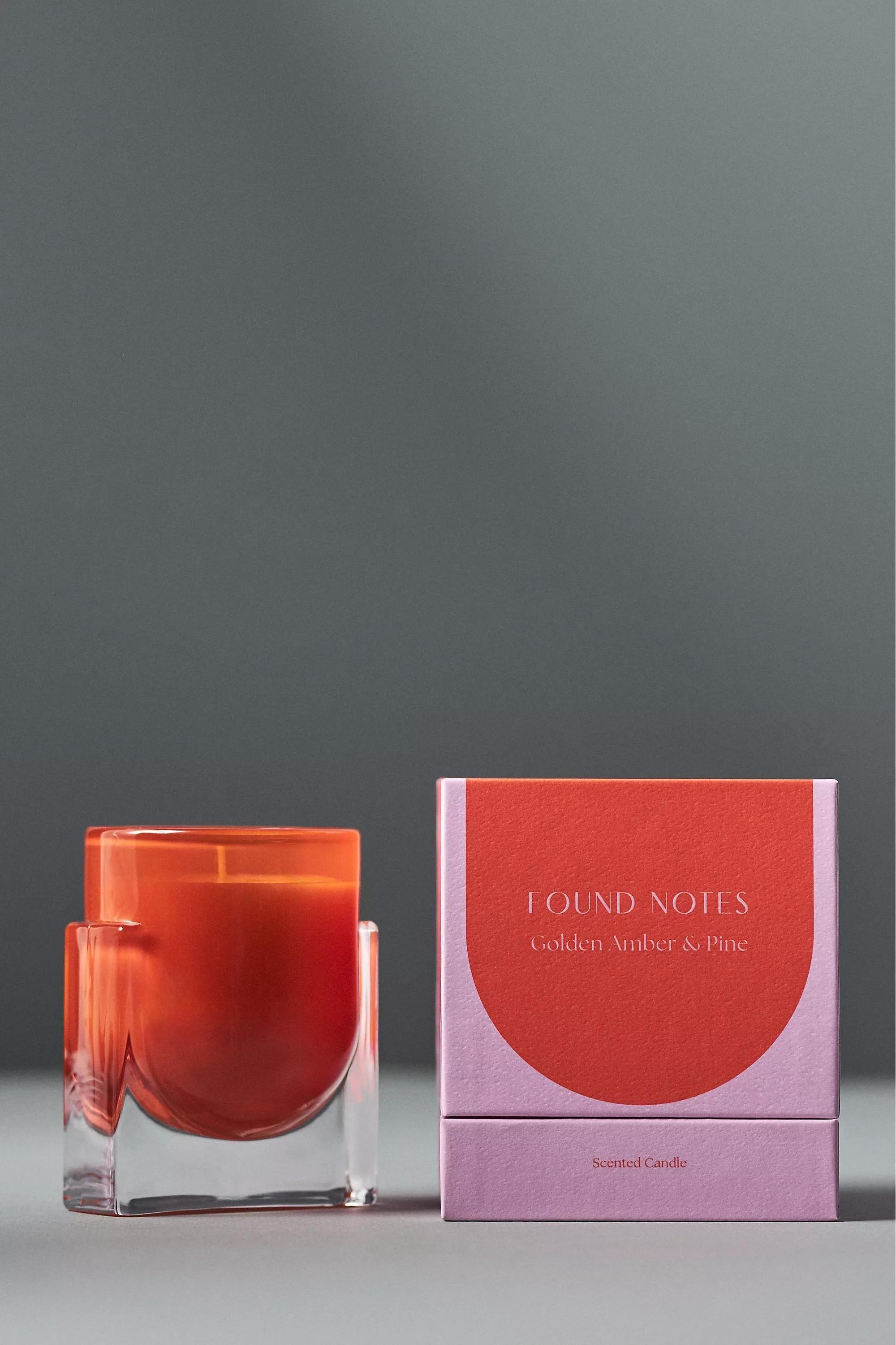ORANGE Found Notes Golden Amber & Pine Boxed Candle, A501_0080, large image number 0
