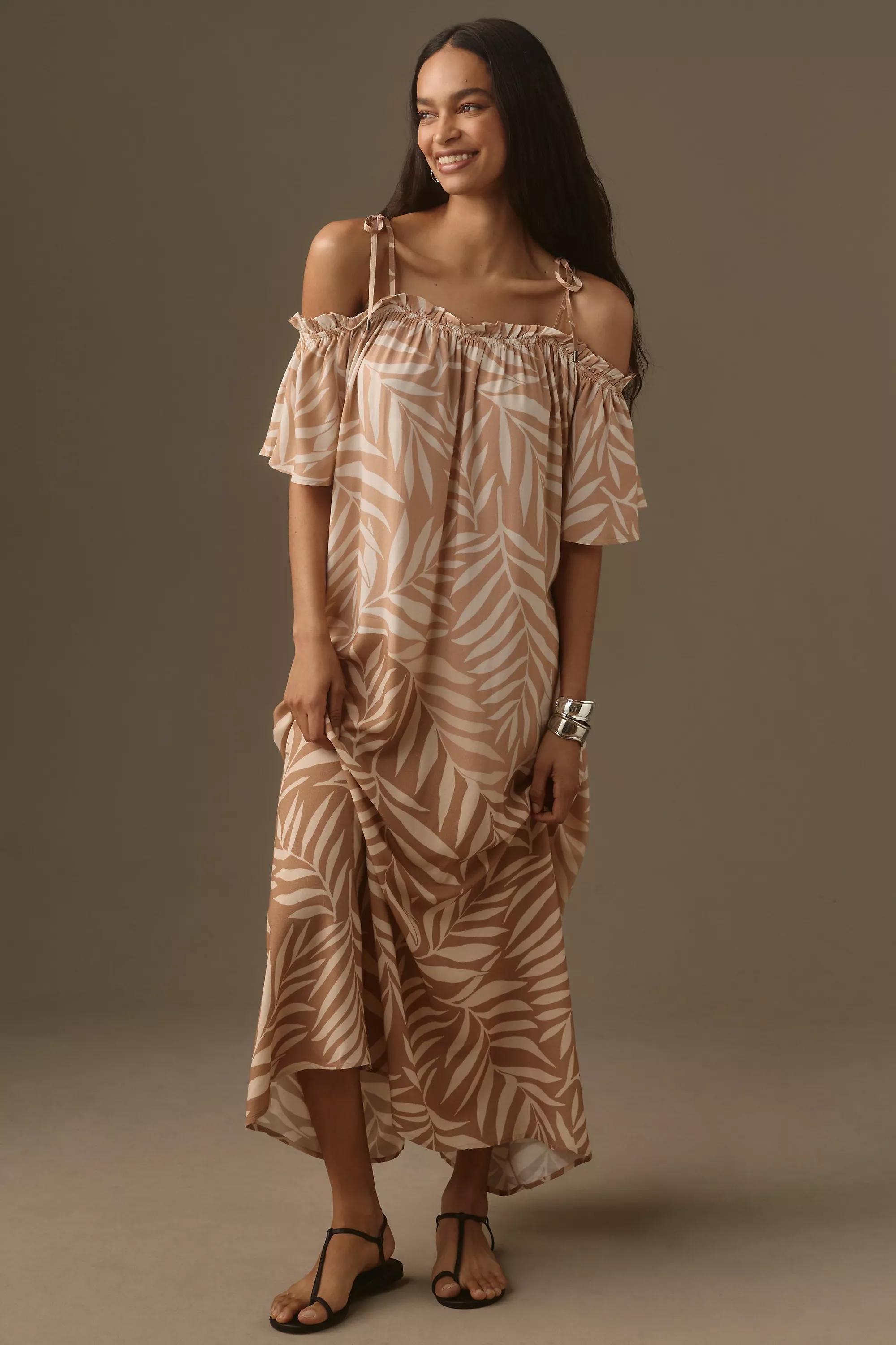 Printed Tie-Strap Kaftan, Multicolour, A501_0029, large image number 0