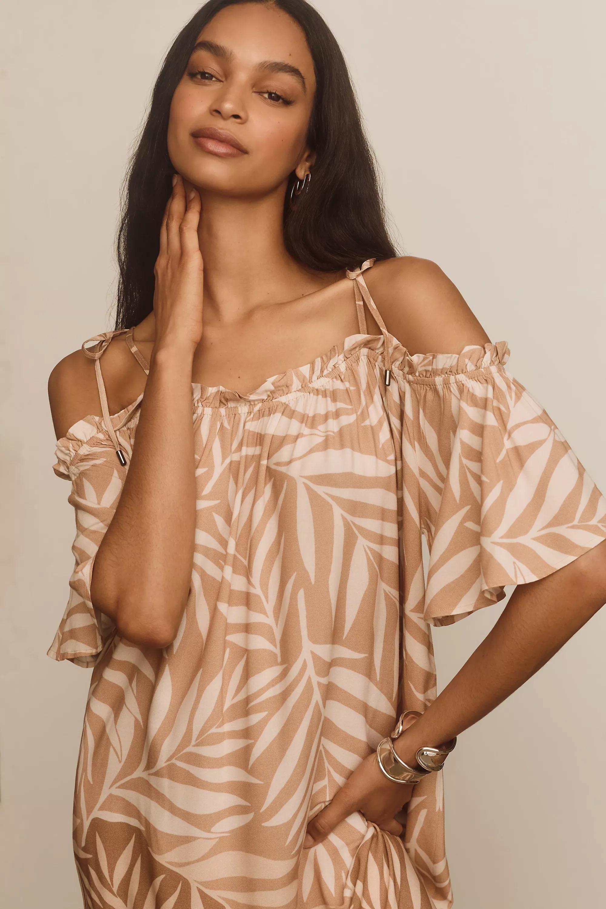 Printed Tie-Strap Kaftan, Multicolour, A501_0029, large image number 2