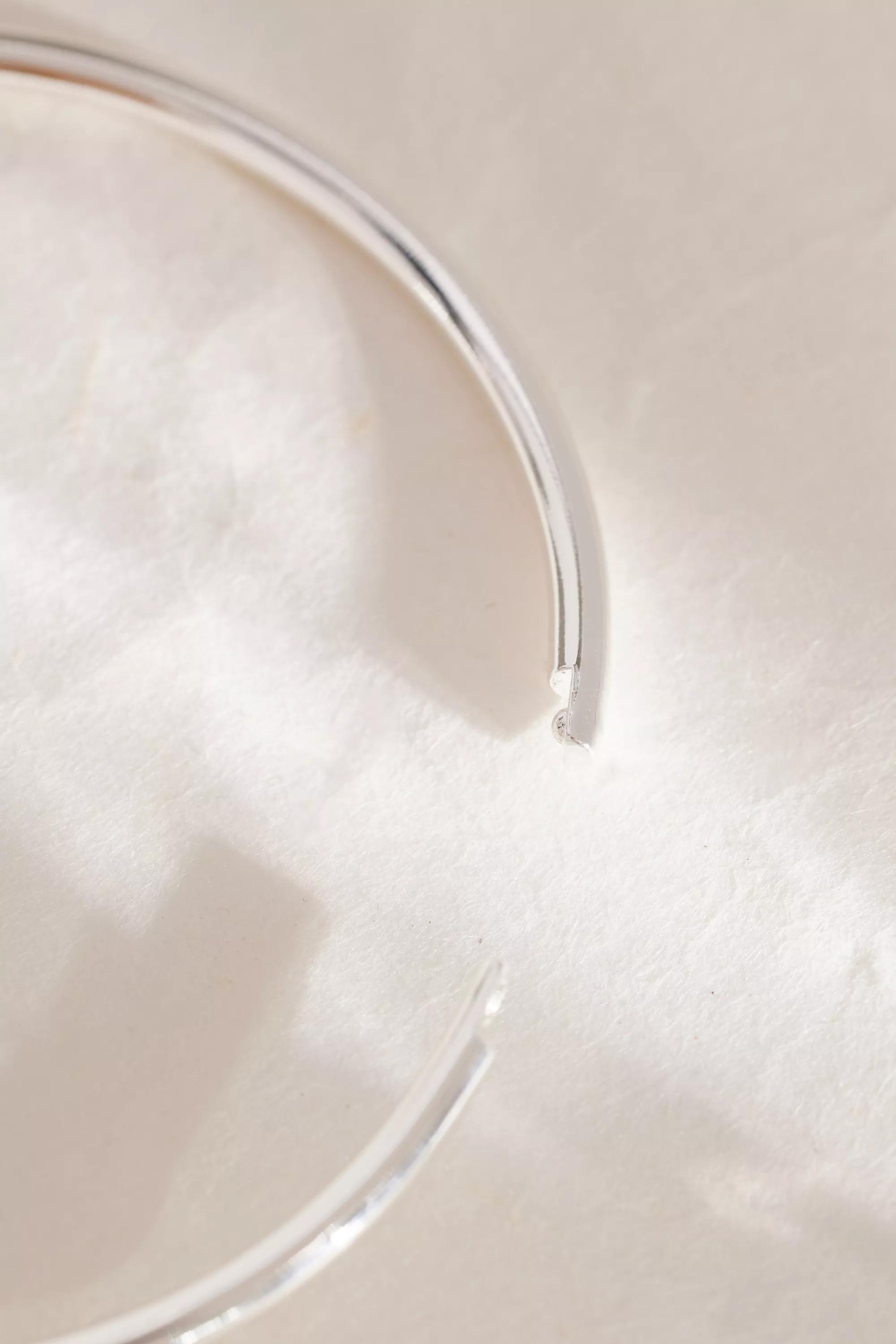 Knot Bangle Bracelet, Silver, A501_0007, large image number 2