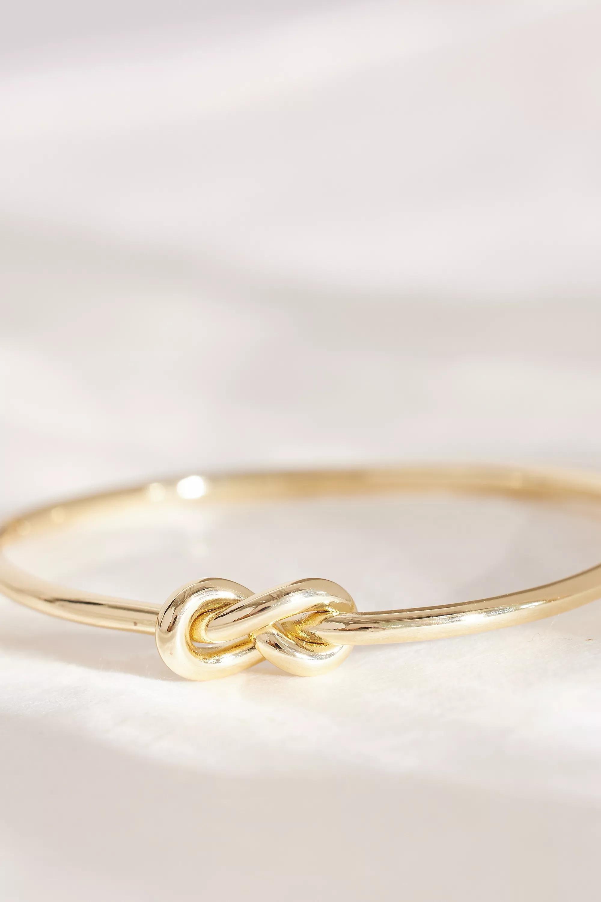 Knot Bangle Bracelet, Gold, A501_0070, large image number 2