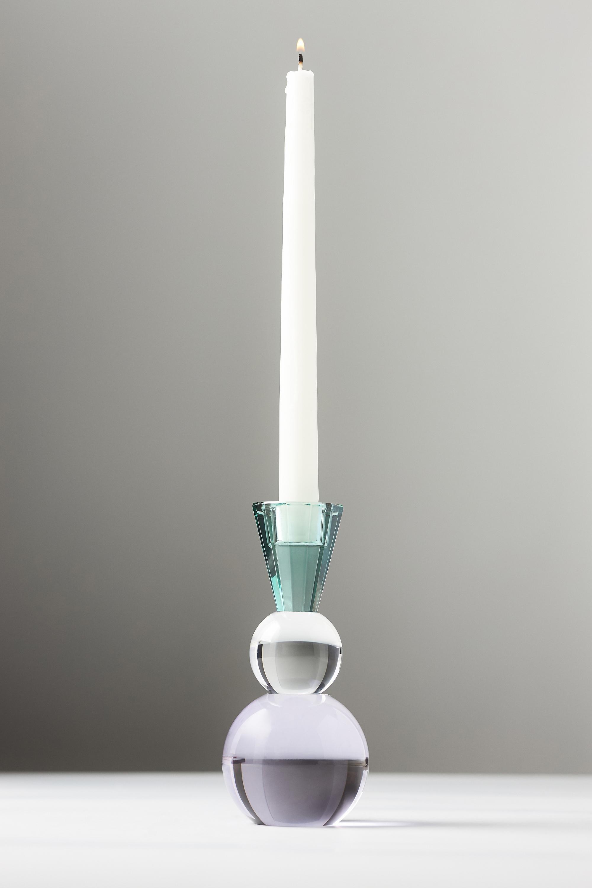 Cut Glass Candle Holder, Lavender, A501_0053, large image number 0