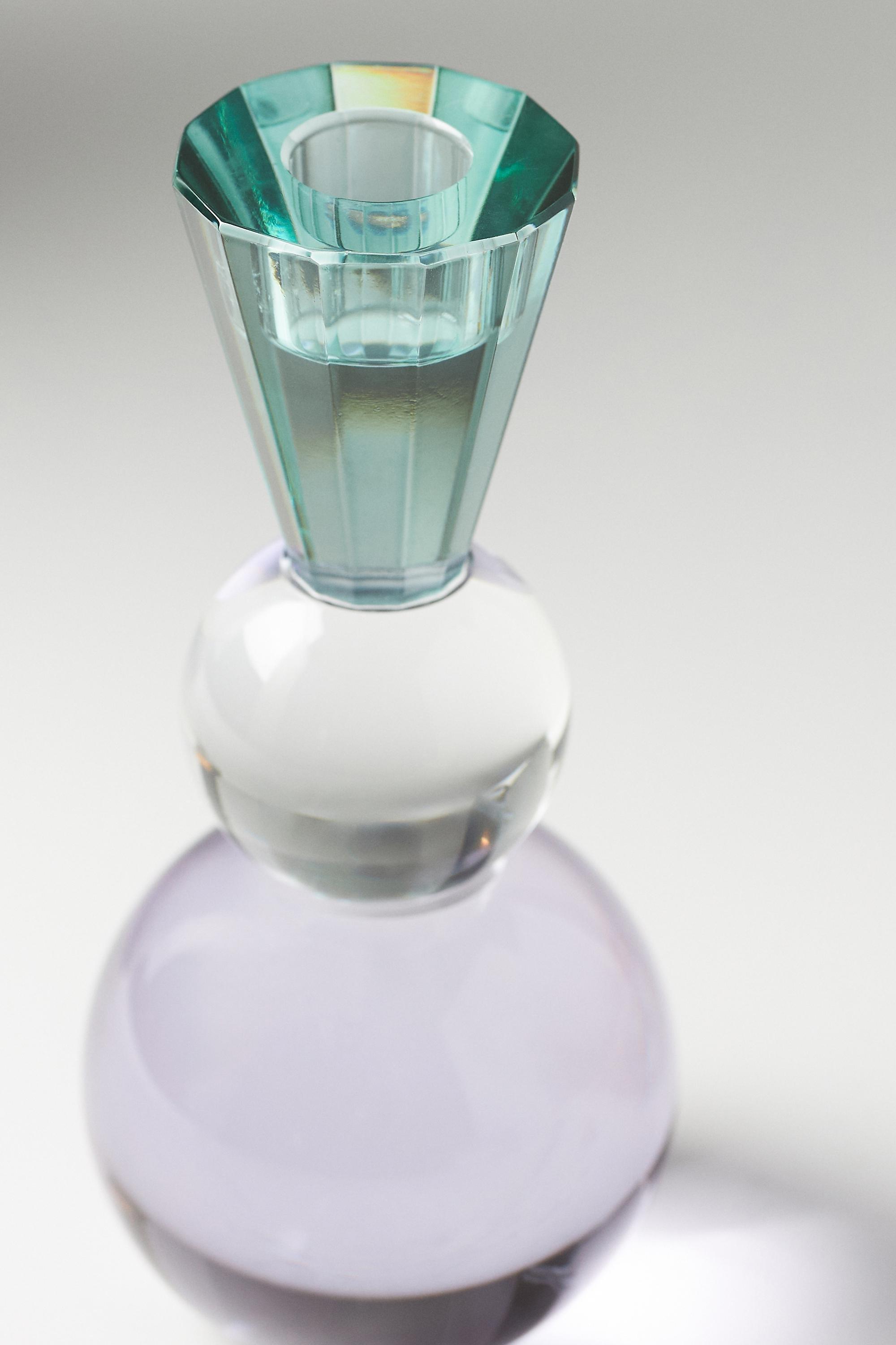 Cut Glass Candle Holder, Lavender, A501_0053, large image number 2