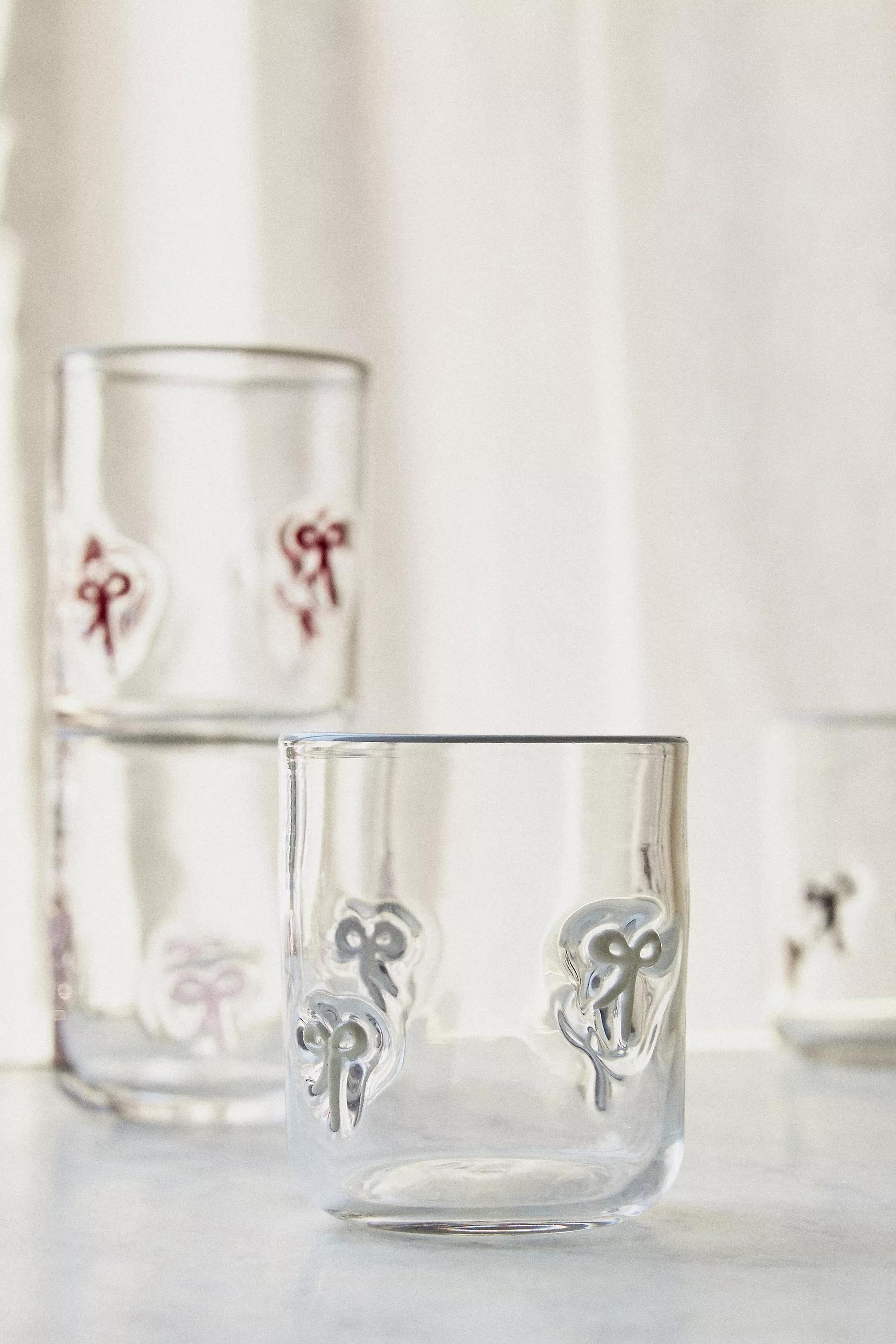 BLACK Bow Icon Juice Glass, A501_0001, large image number 1