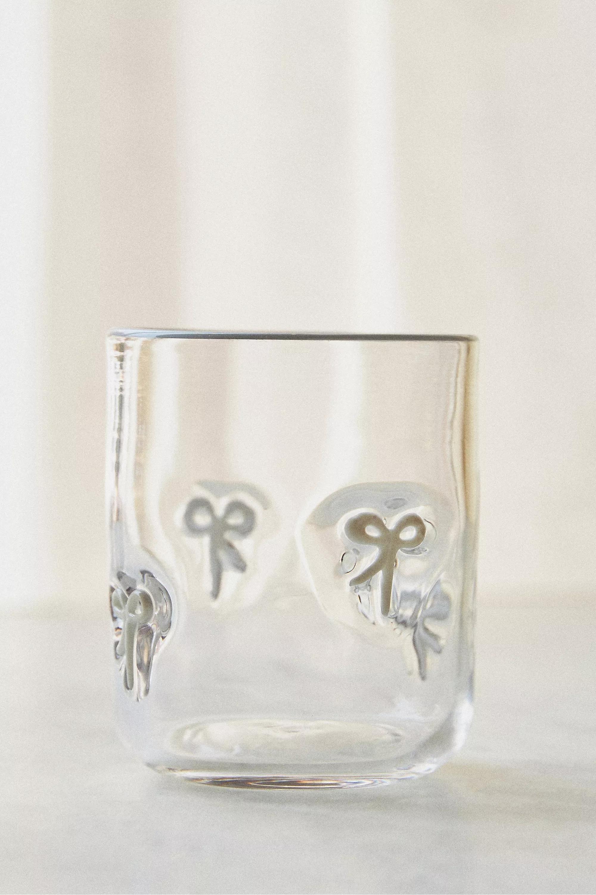 Bow Icon Juice Glass, Beige, , medium