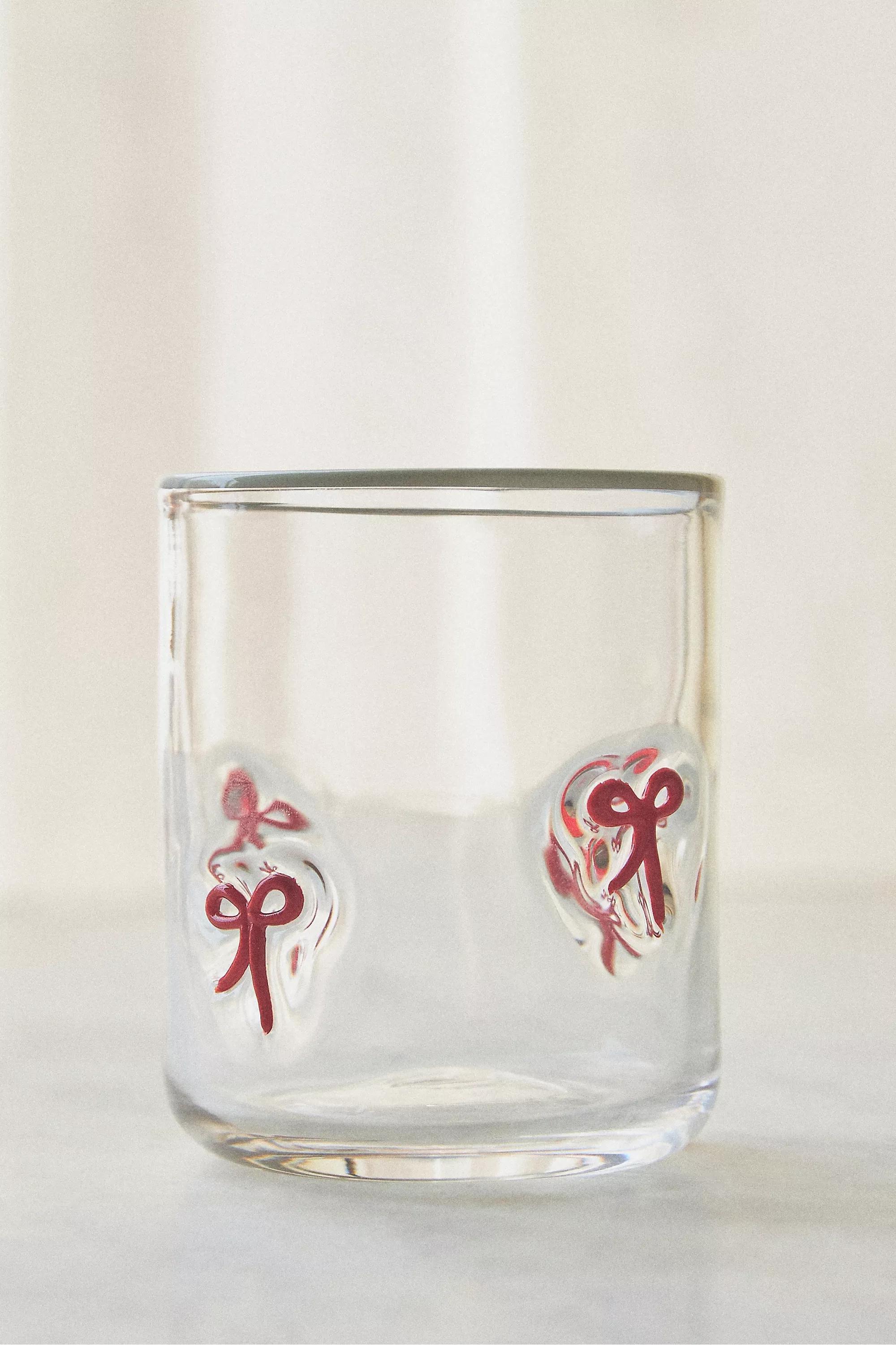 Bow Icon Juice Glass, Pink, , medium
