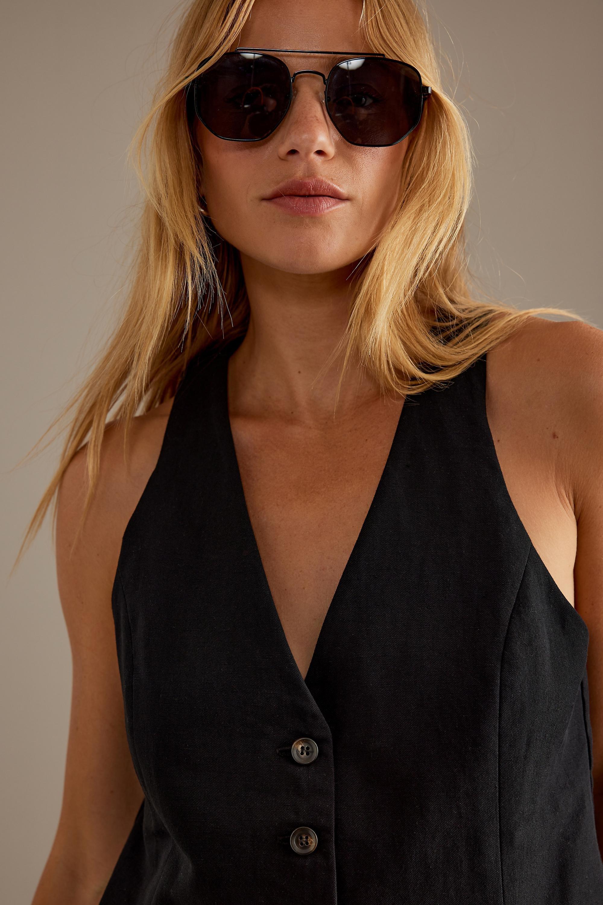 Linen-Blend Waistcoat, Black, A501_0001, large image number 3