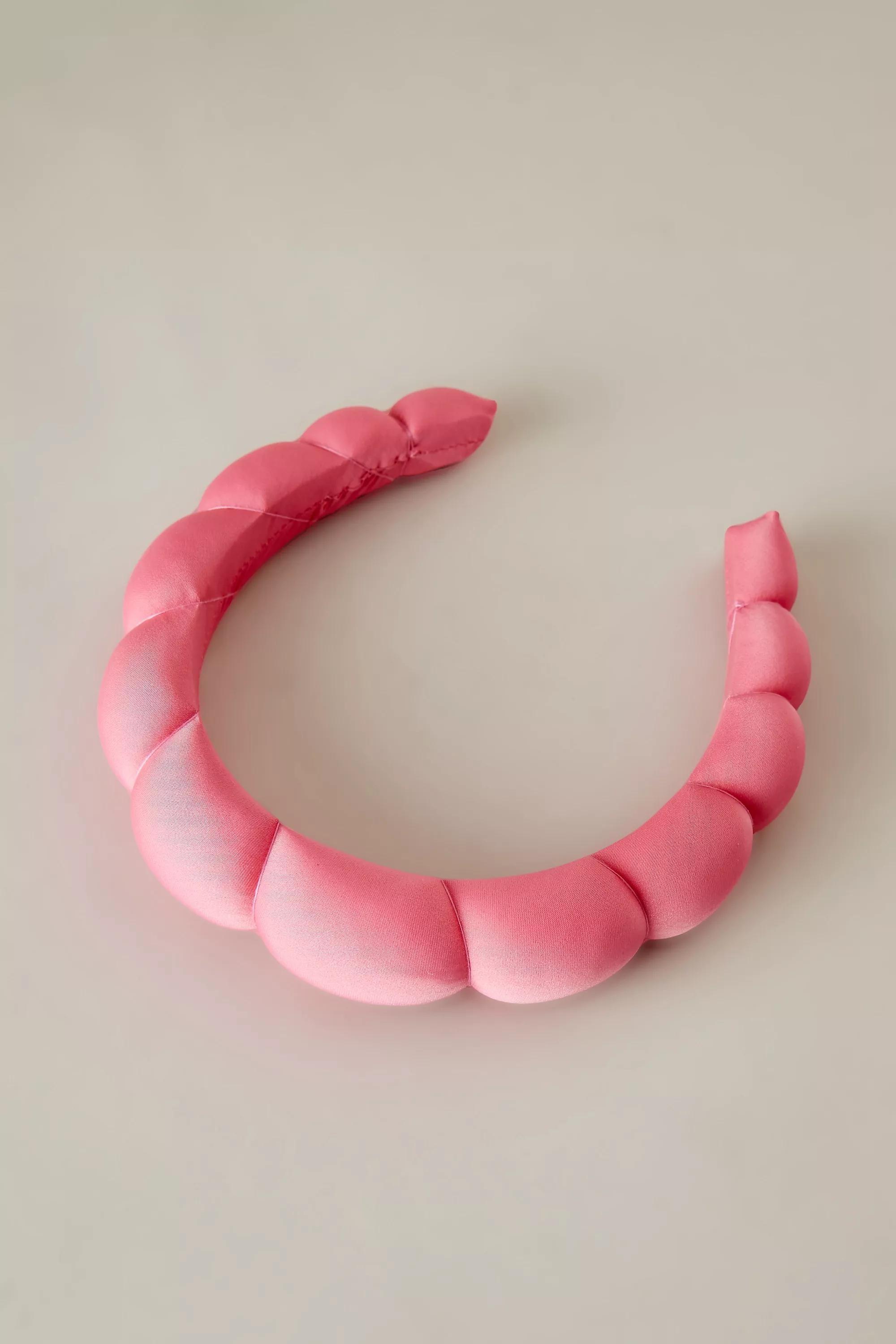 Satin Bubble Headband, Pink, , medium