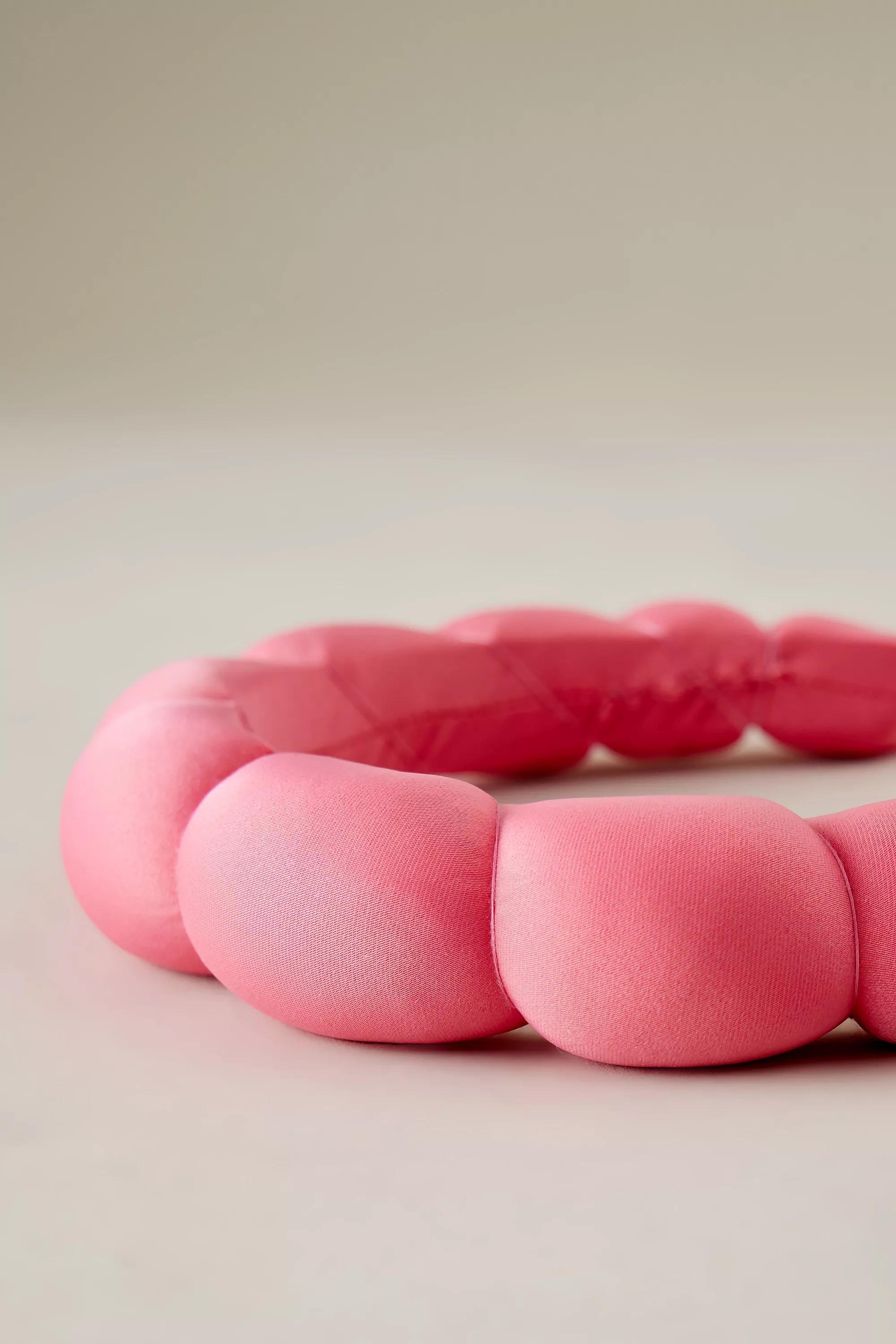 Satin Bubble Headband, Pink, A501_0066, large image number 1