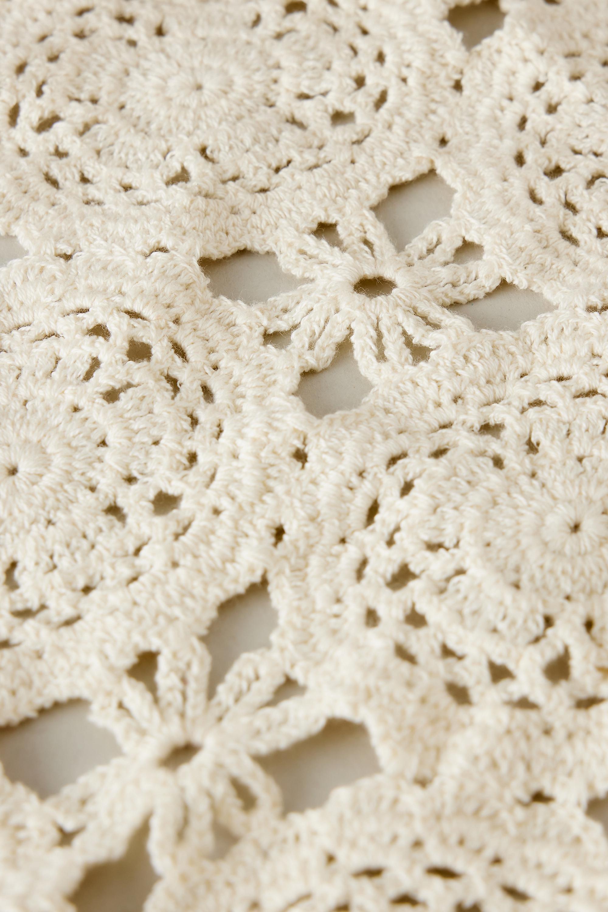 Crochet Hair Bandana, White, A501_0111, large image number 3