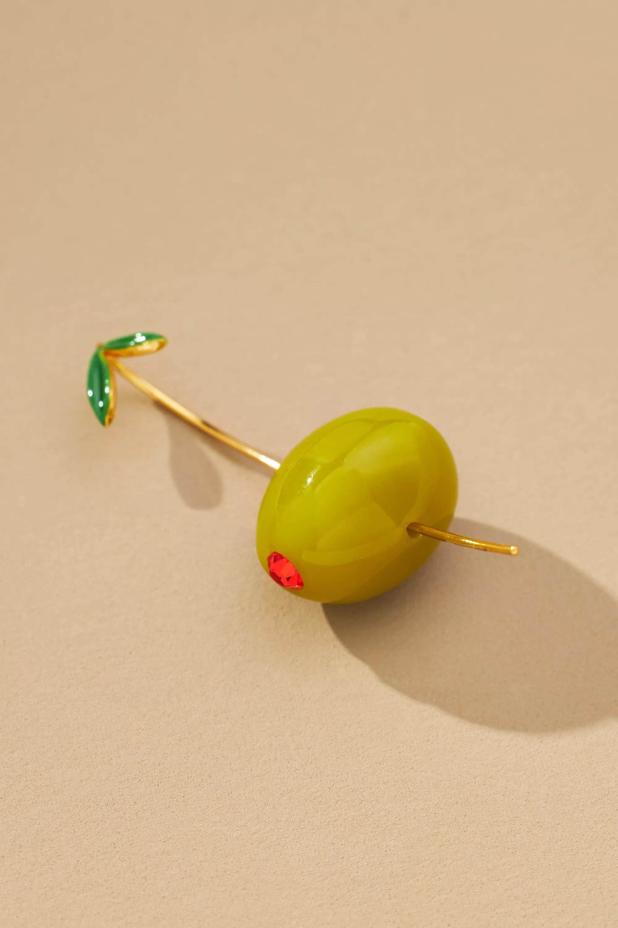Fruit Drop Earrings, Green, A501_0030, large image number 1