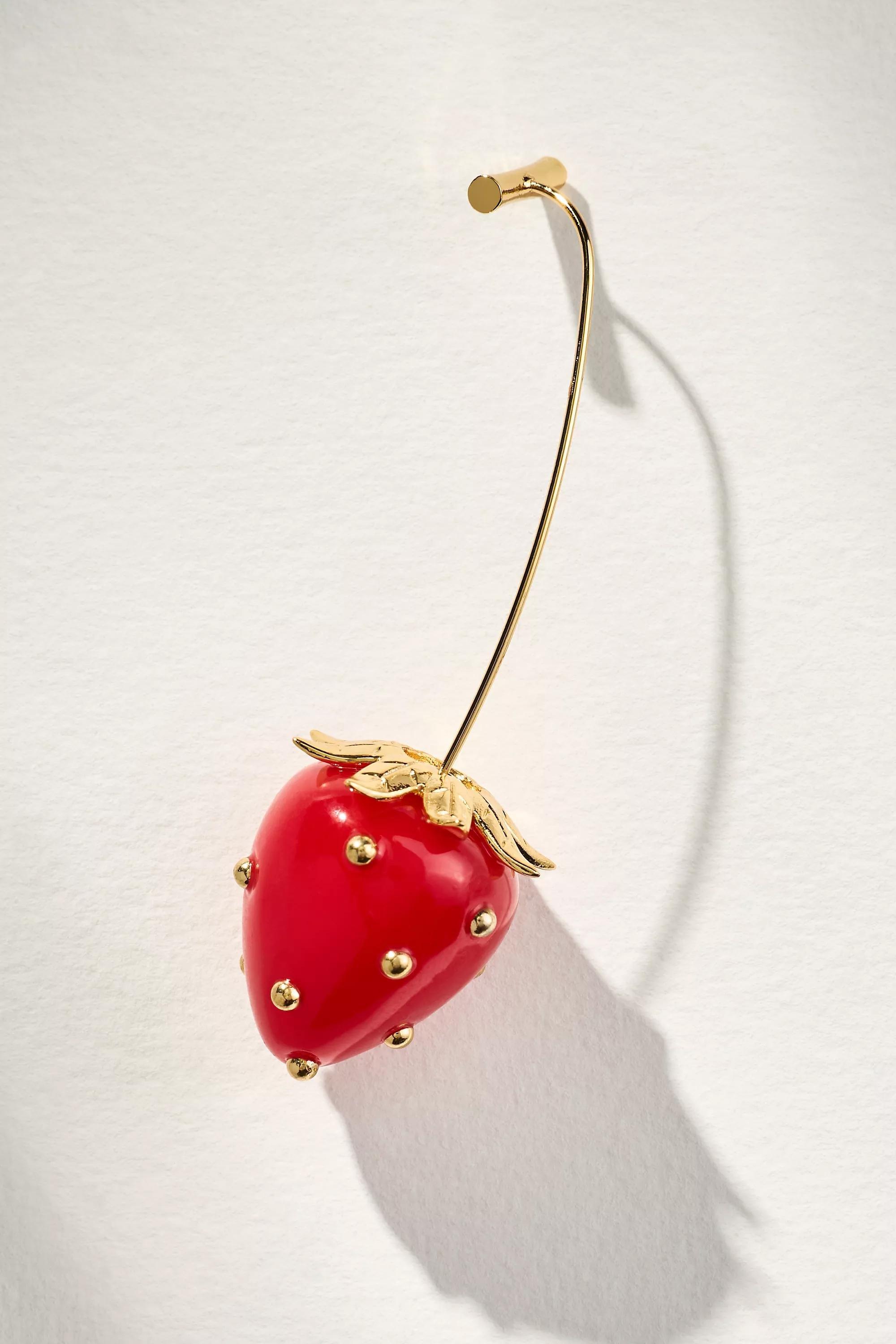 Anthropologie Drop Earrings, Red, A501_0262, large image number 2