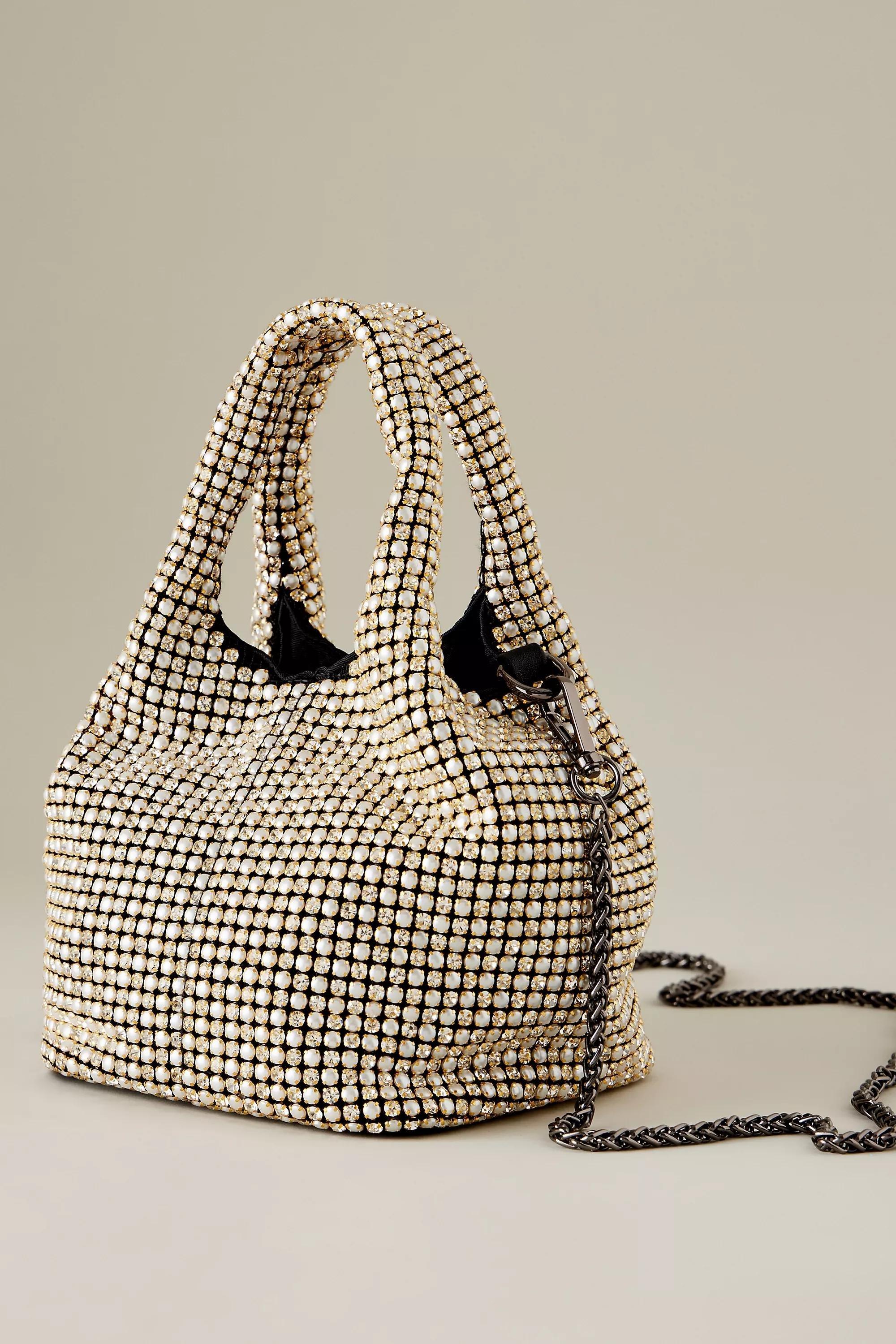 Rhinestone Satchel Bag, Yellow, A501_0017, large image number 2