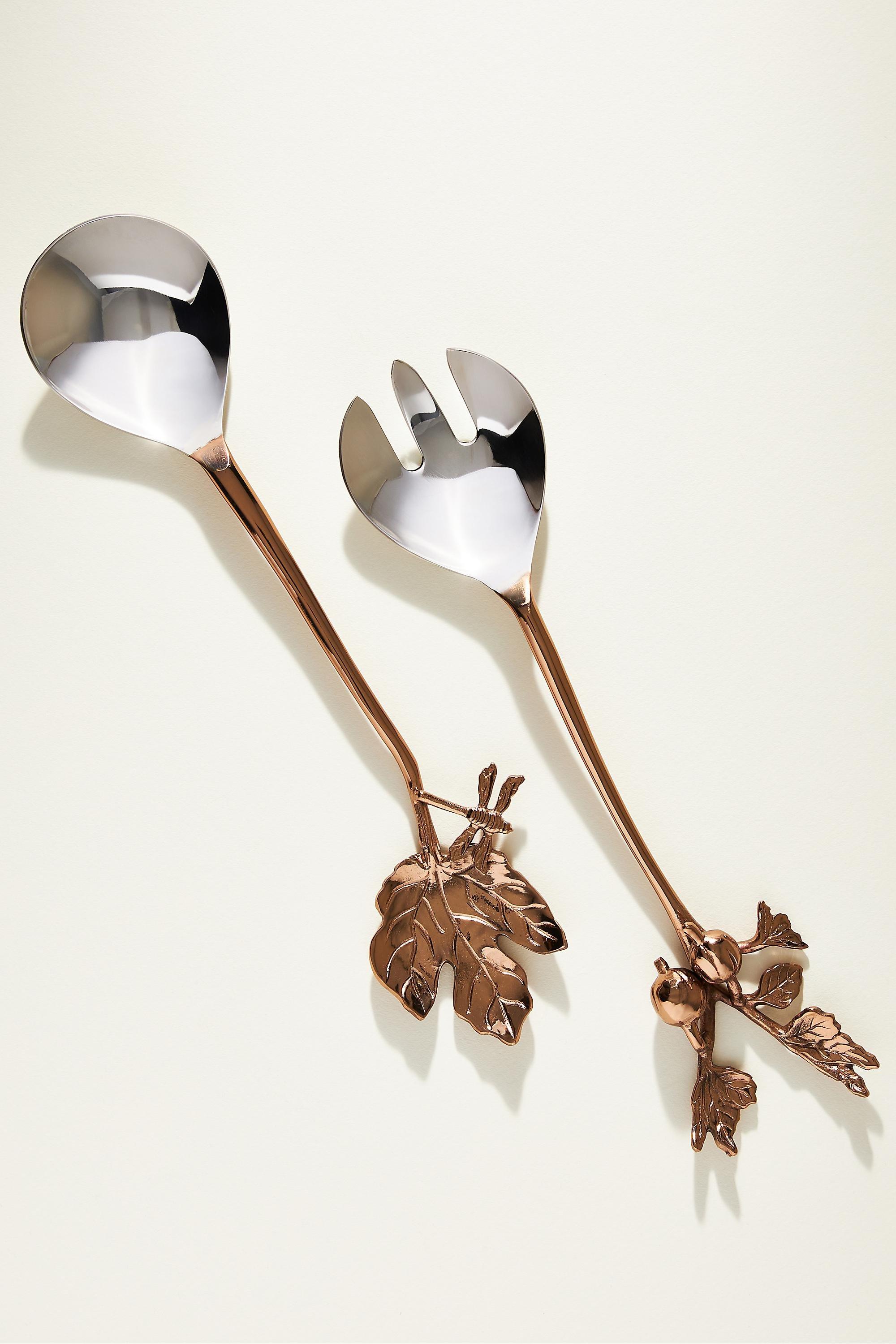 Foliage Bronze Serving Set, Copper, A501_0028, large image number 0