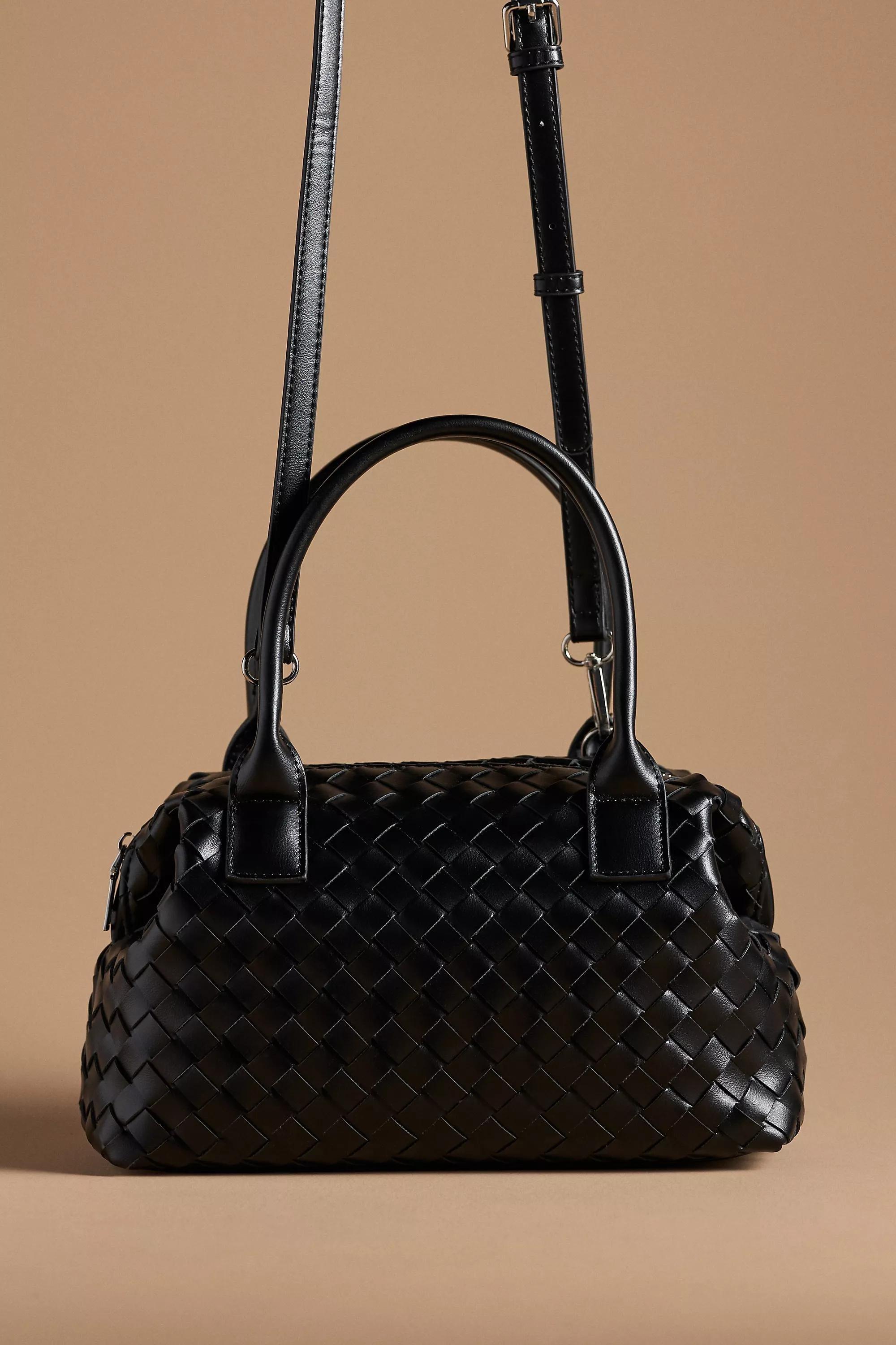 Woven Bowler Bag, Black, A501_0001, large image number 1
