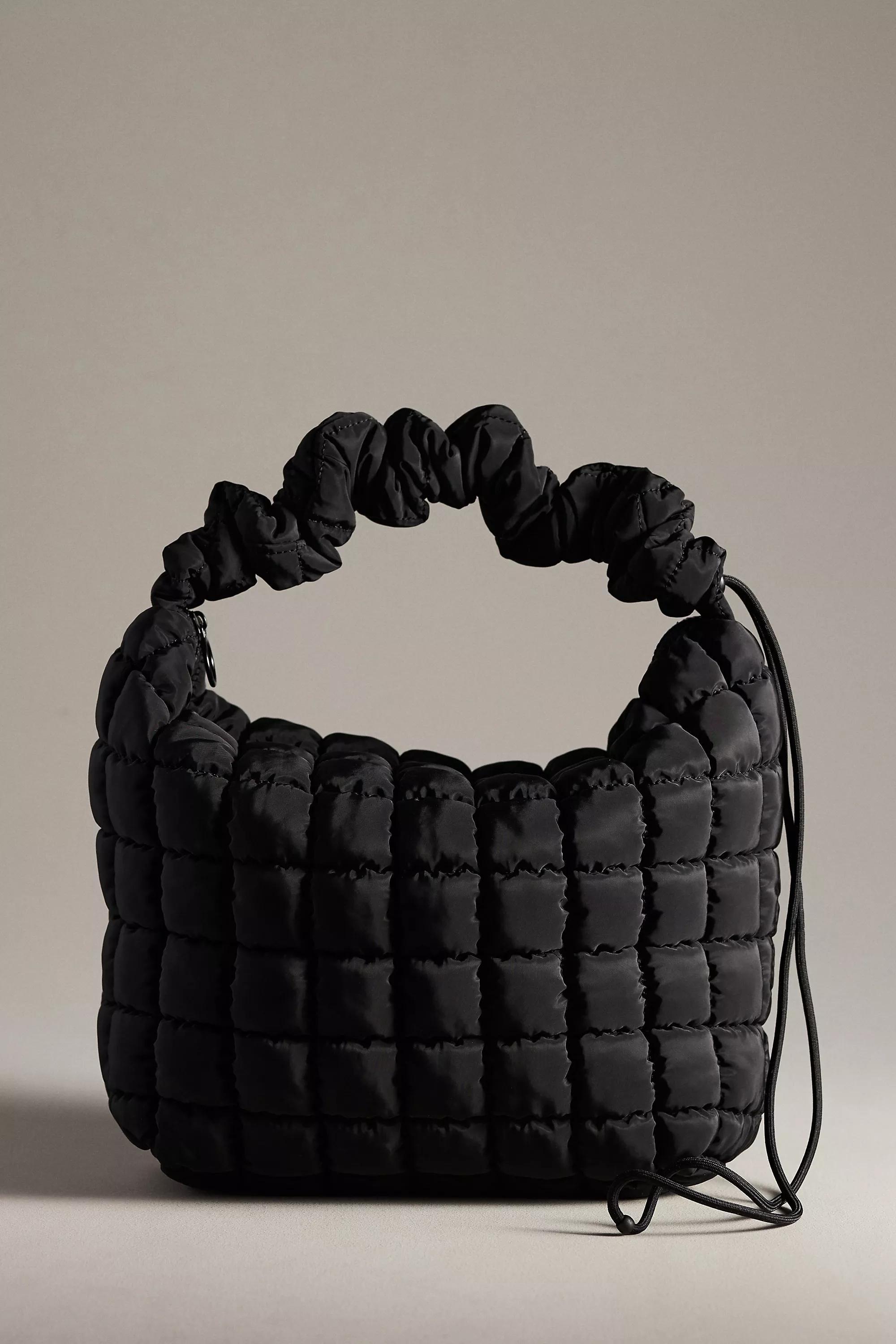 Quilted Tote Bag, Black, A501_0001, large image number 0