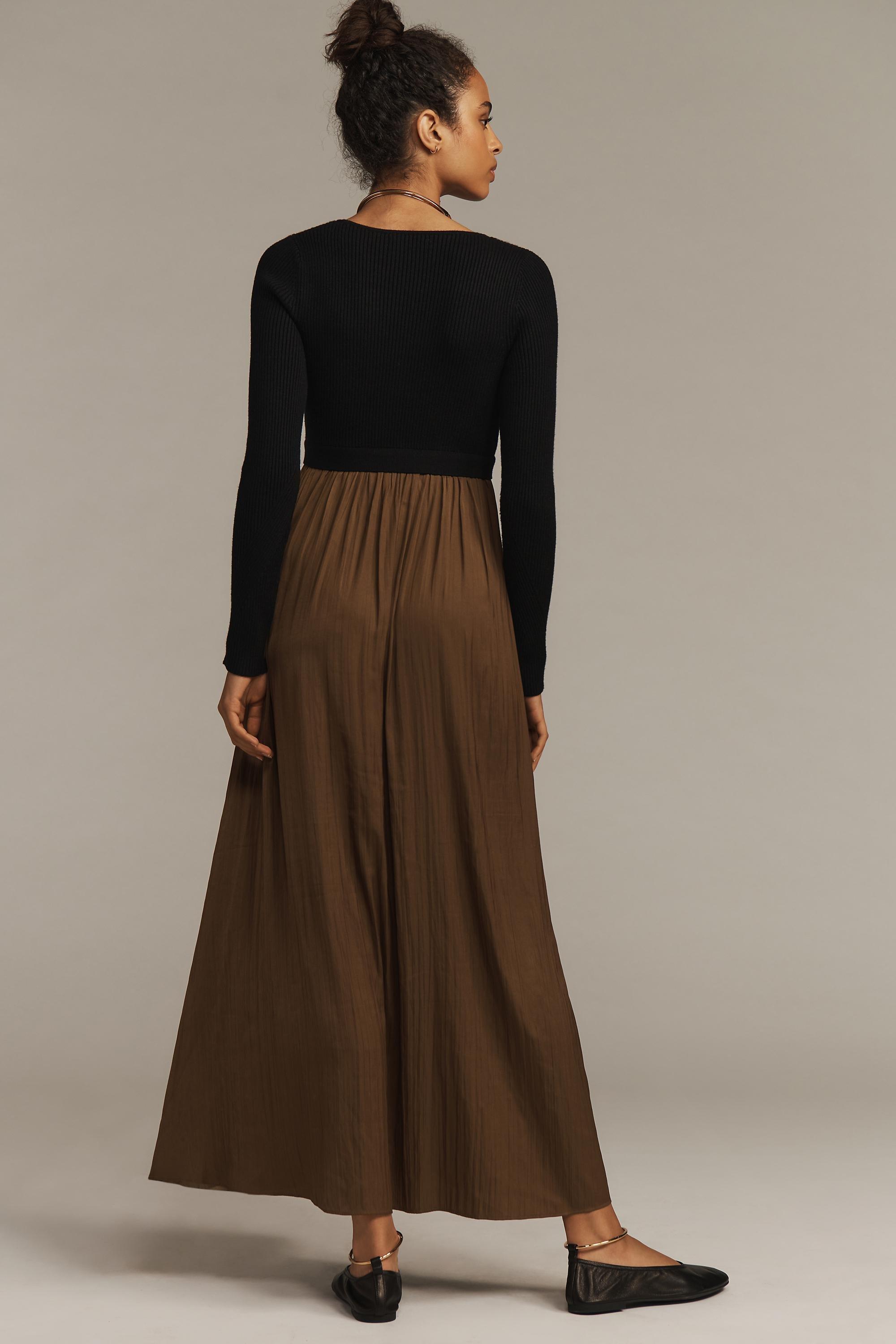 The Thea Layered Sweater Dress, Black, , large image number 1