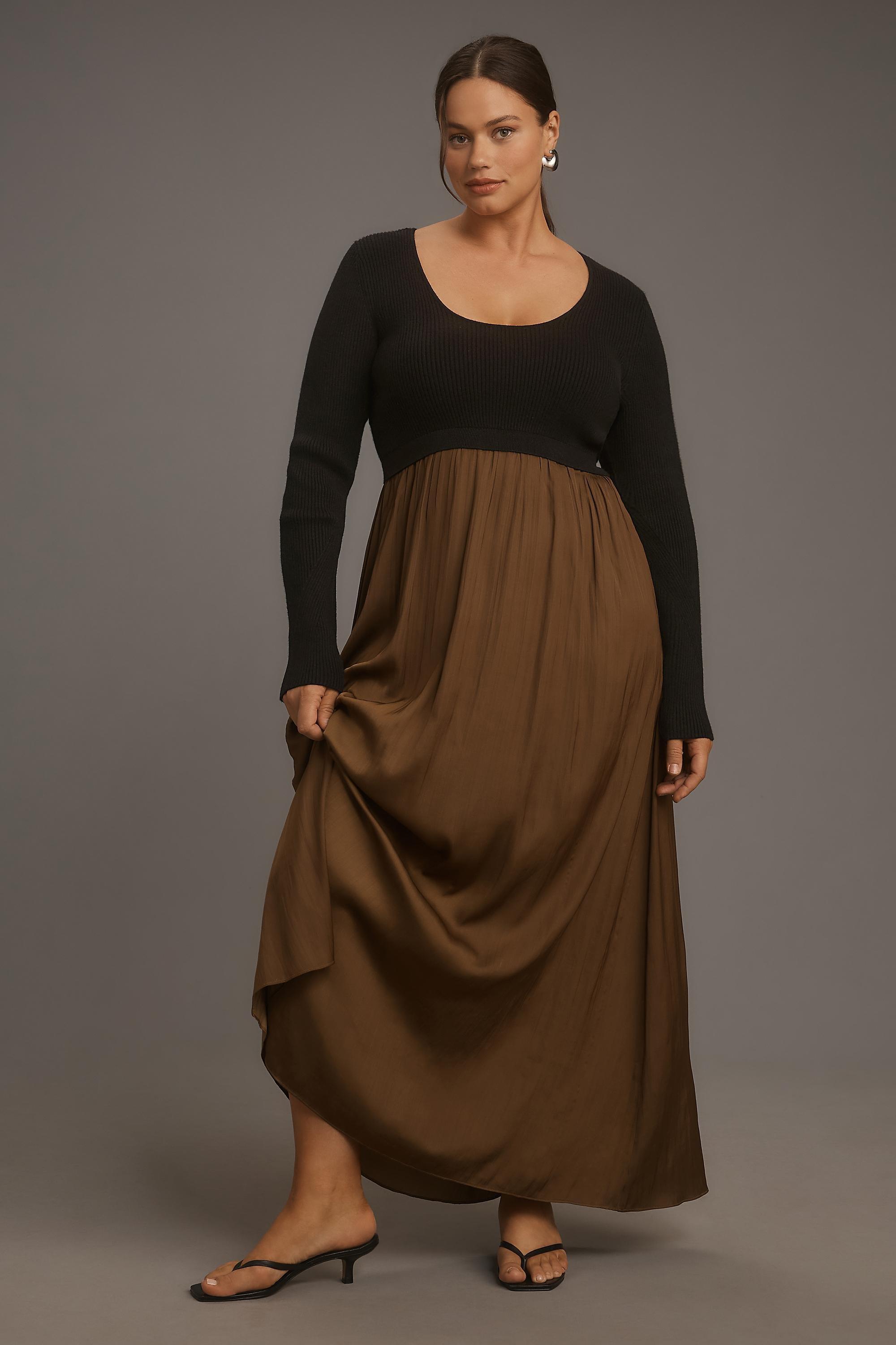 The Thea Layered Sweater Dress, Black, , large image number 4
