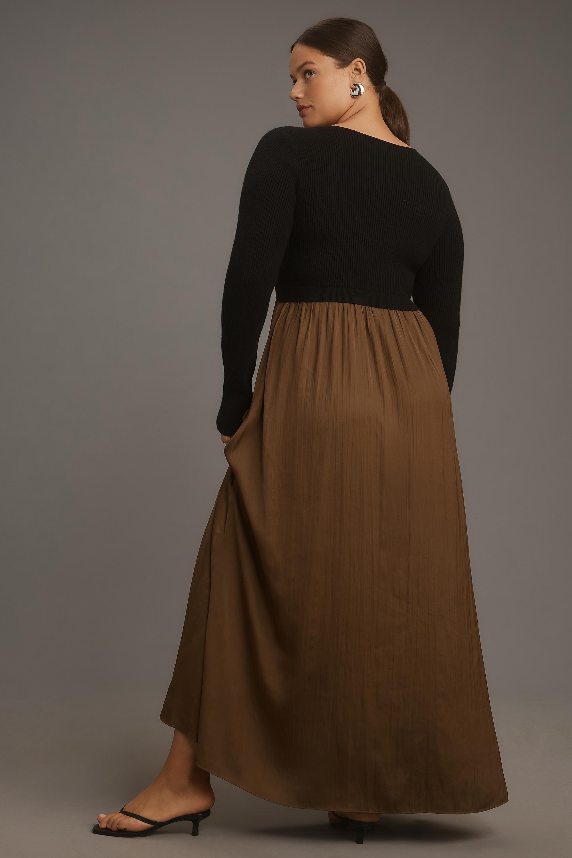 The Thea Layered Sweater Dress, Black, , large image number 5