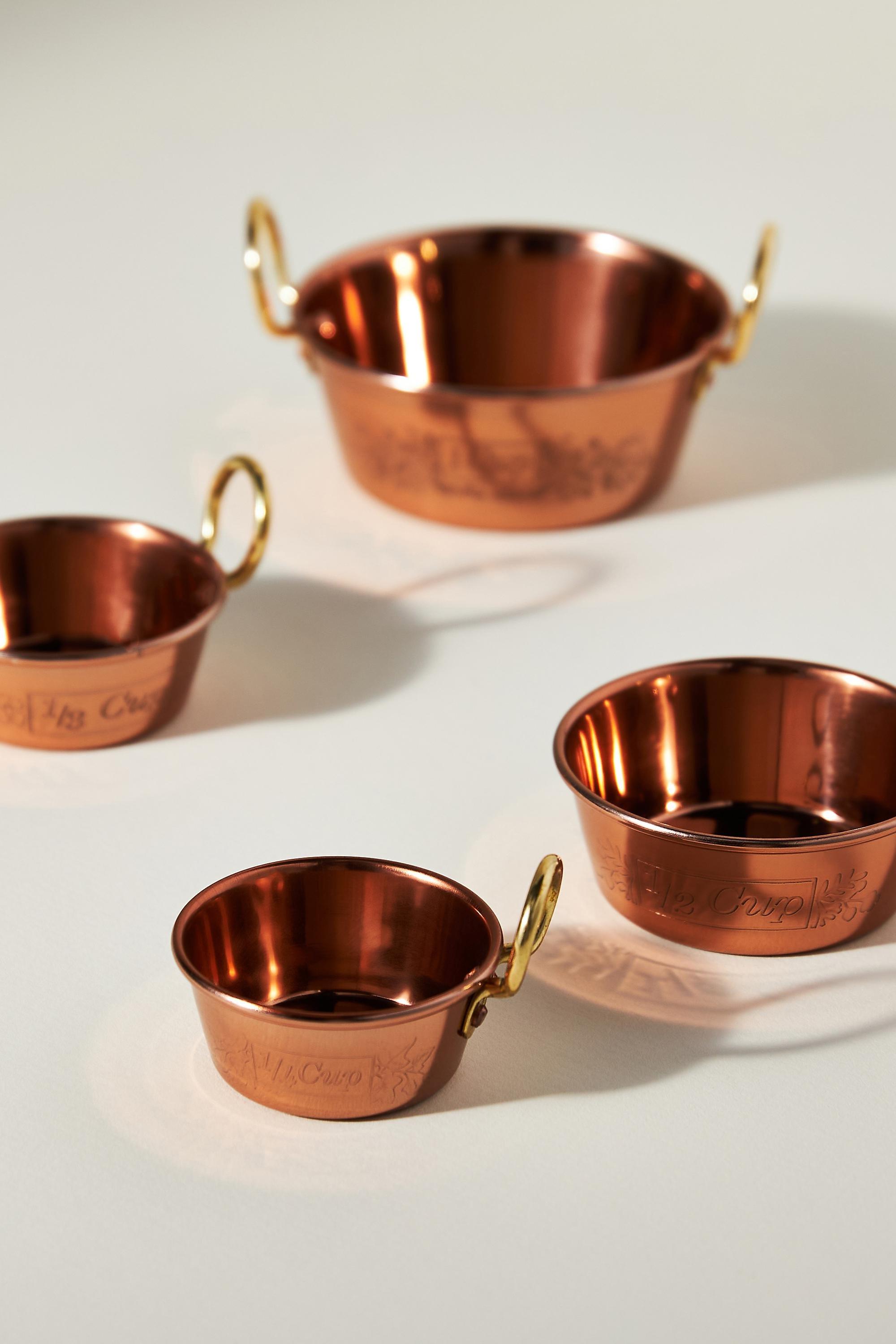 COPR Foliage Copper Measuring Cups, Set of 4, A501_0028, large image number 0