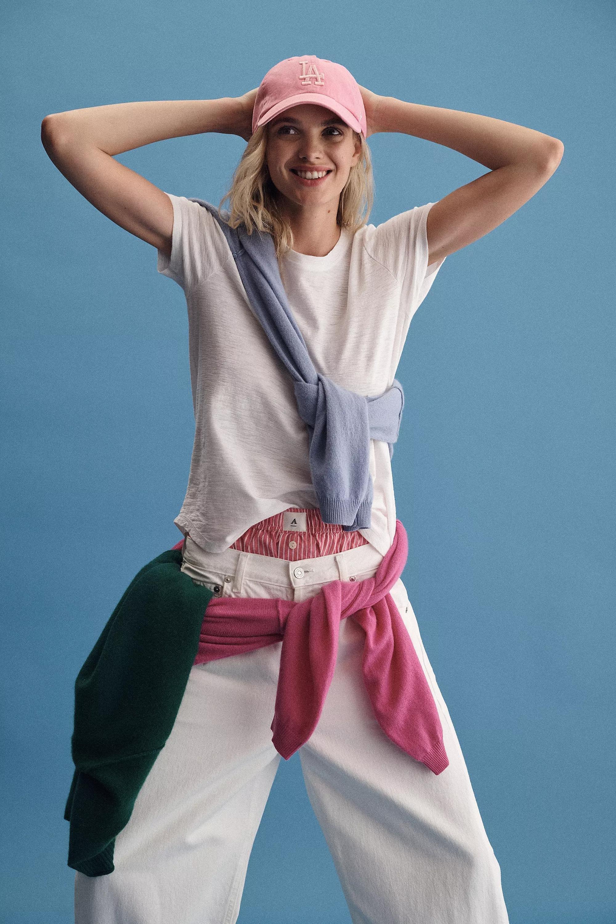 Anthropologie Plain Basic Athleisure Cropped, White, , large image number 4