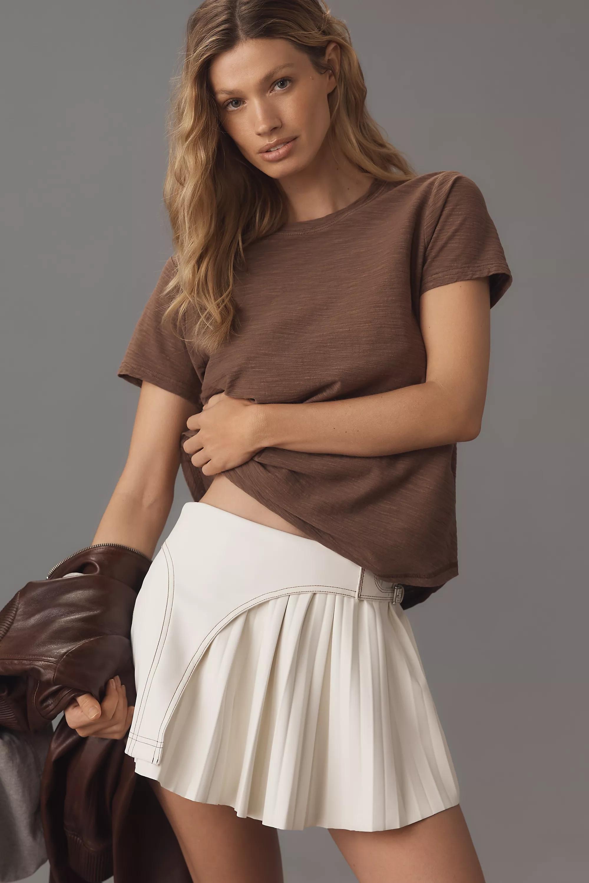 Anthropologie Plain Basic Athleisure Cropped, Brown, , medium