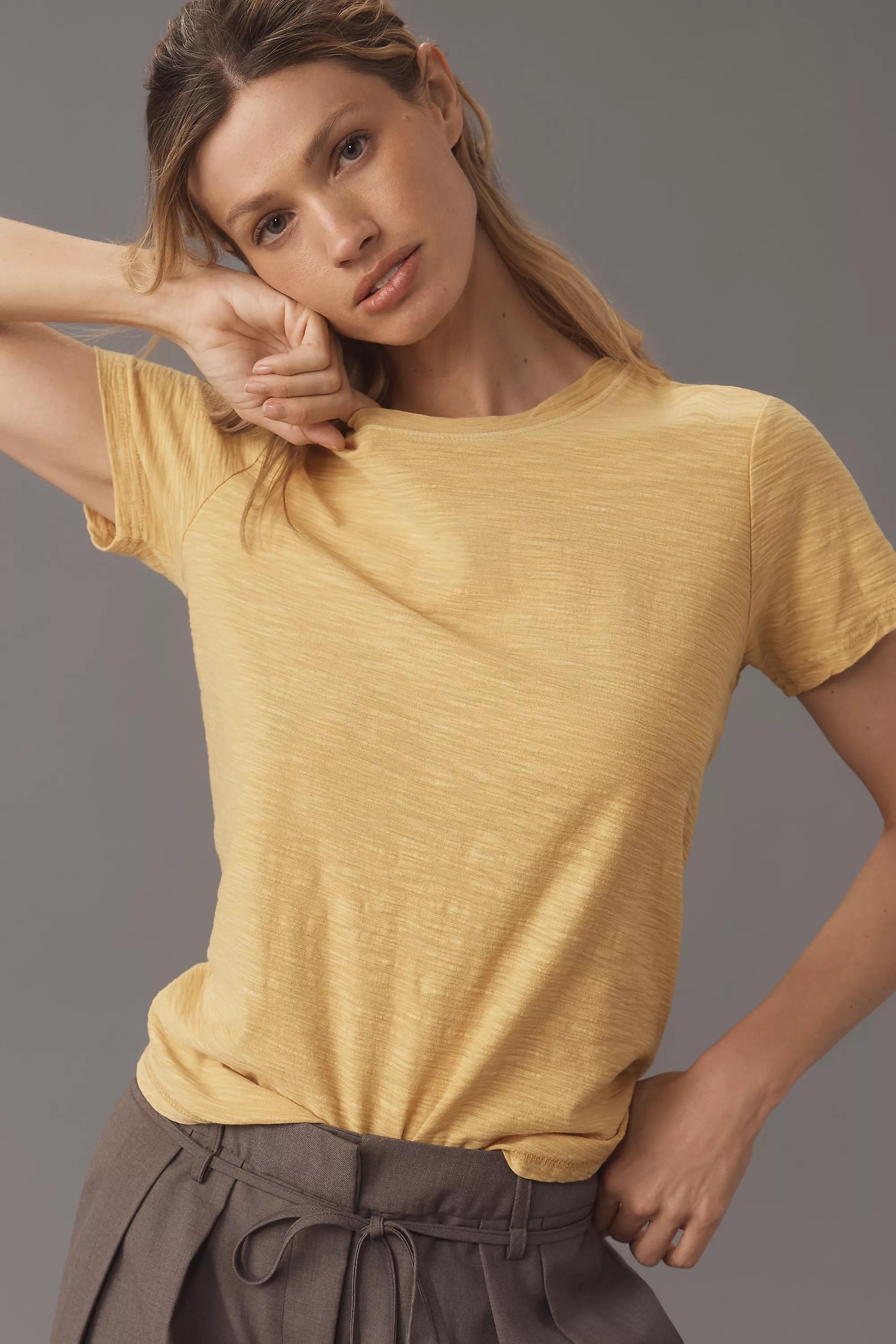 Anthropologie Textured Basic Athleisure, Gold, , medium