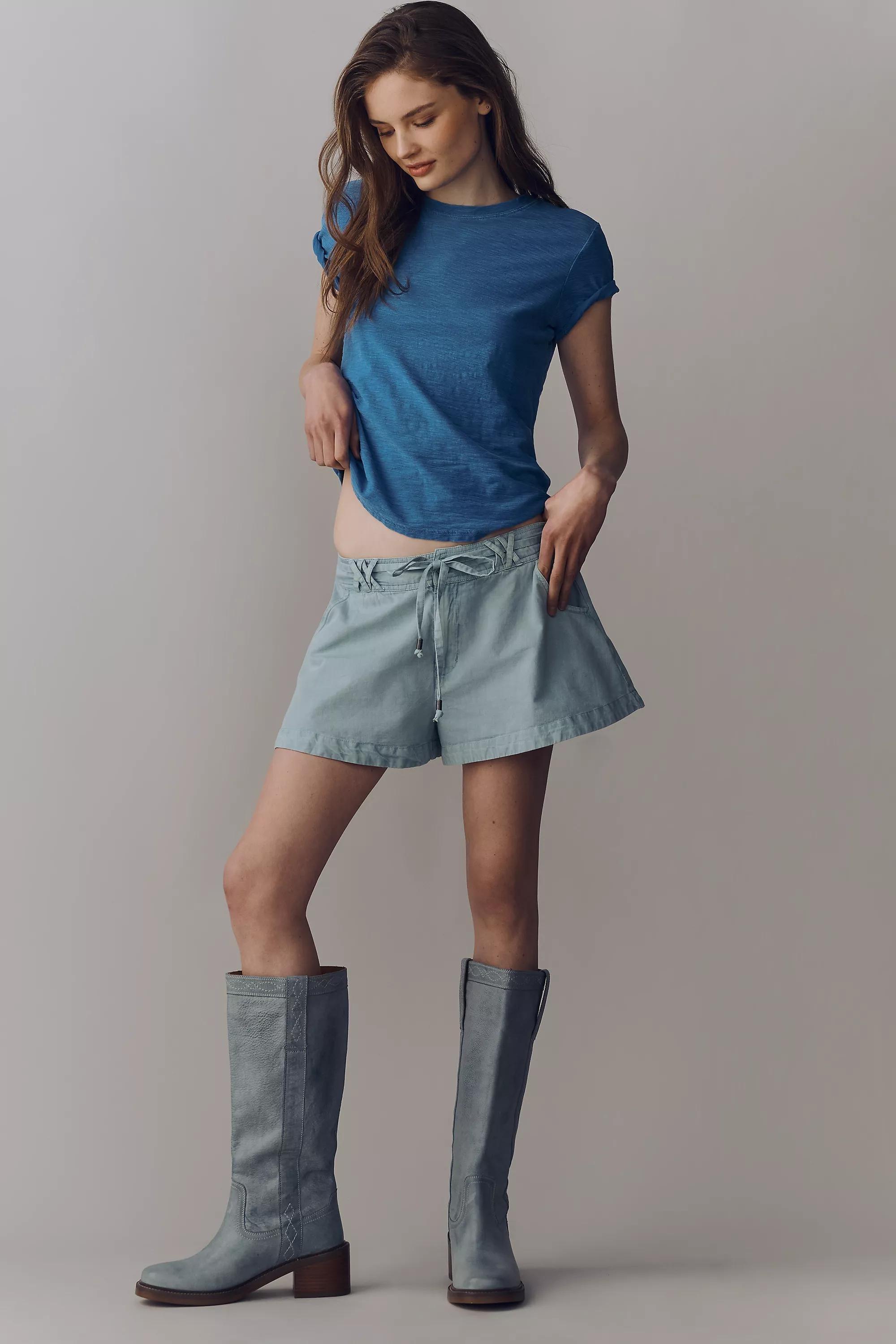Traditional Blue The Bennie Slim Crew Neck Cotton-Slub T-Shirt By Pilcro, Blue, large image number 0