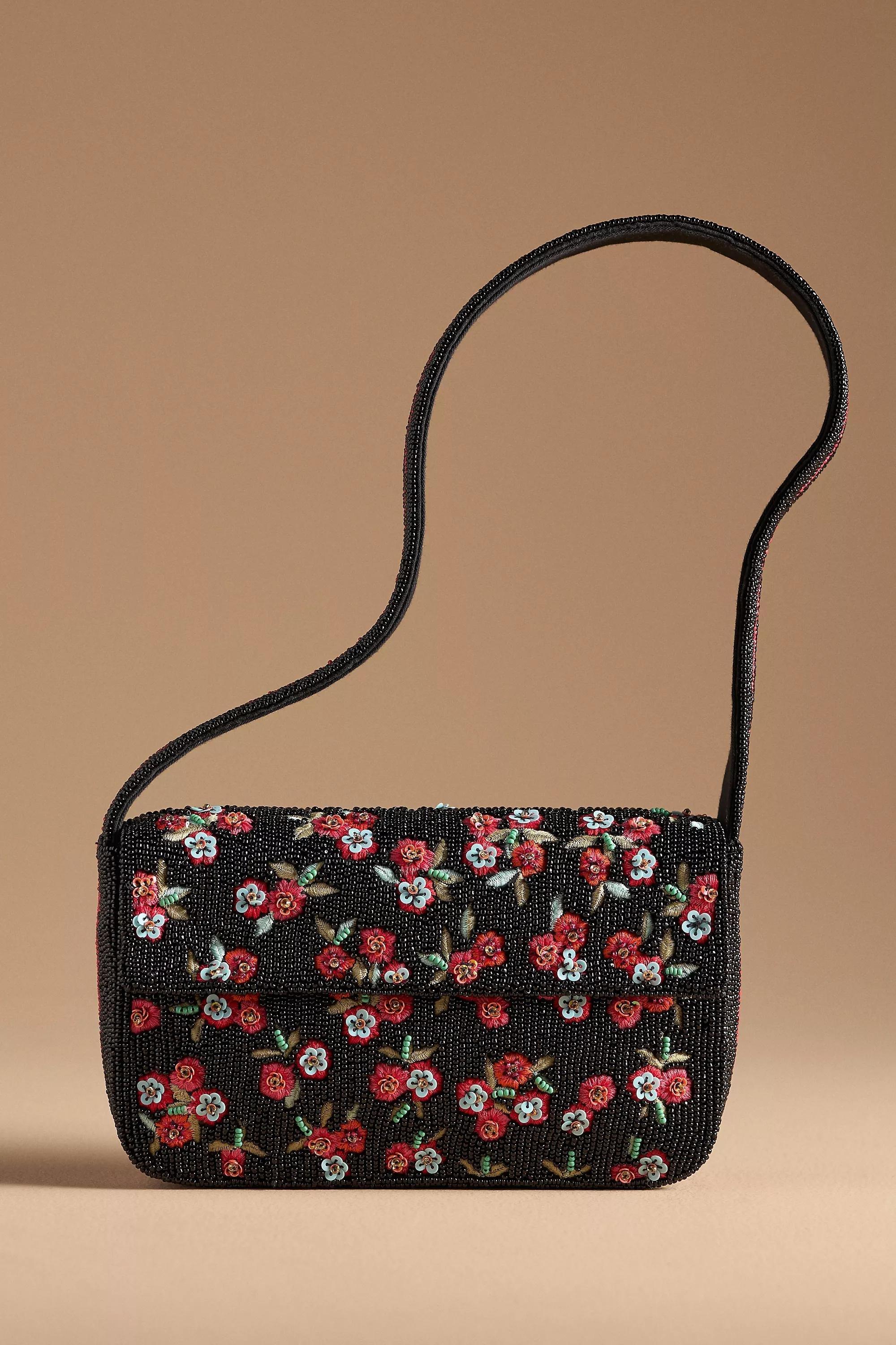 Anthropologie Embroidered Cross-Body, Pink, , medium