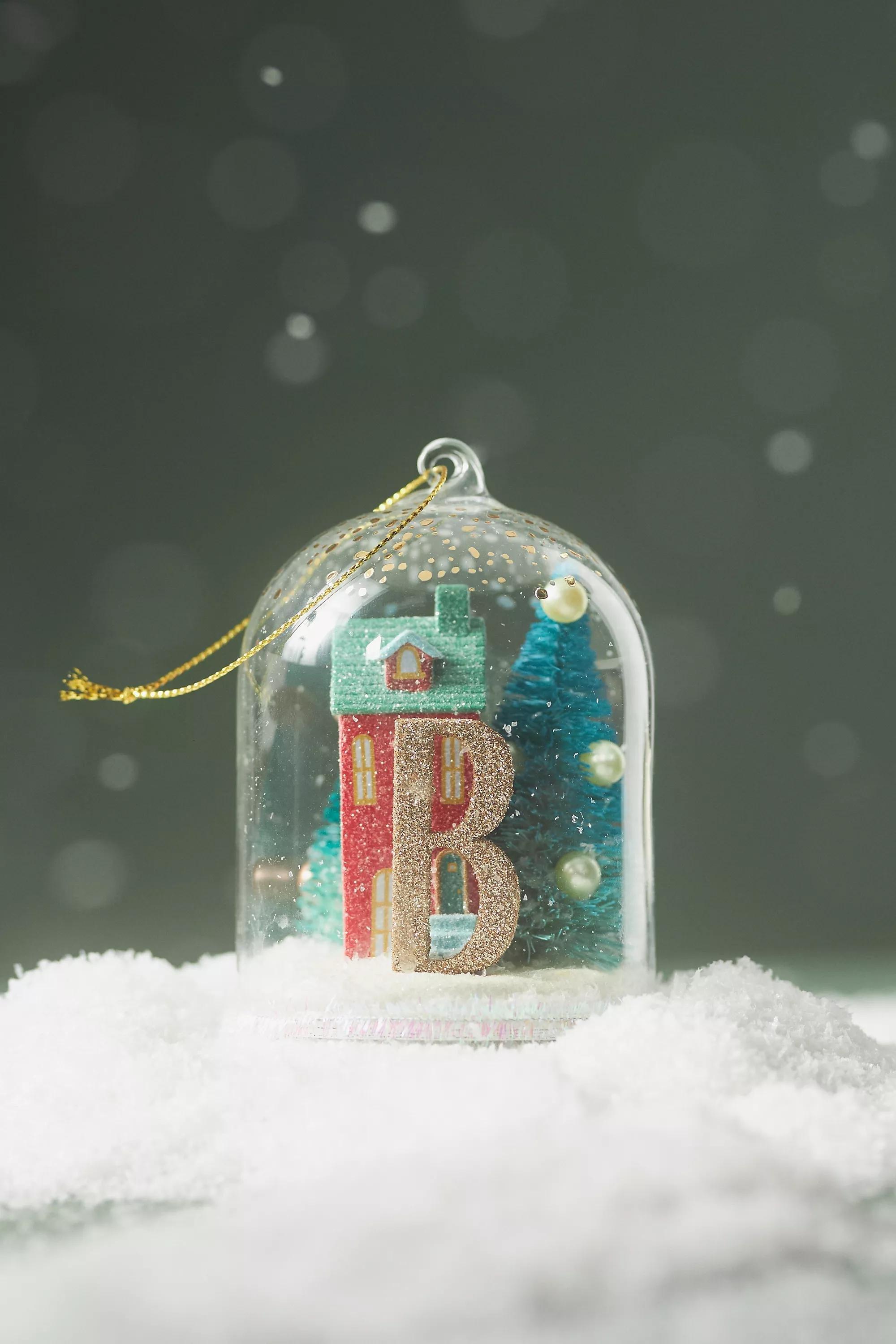 B Home For The Holidays Monogram Ornament, Multicolour, A501_0902, large image number 0