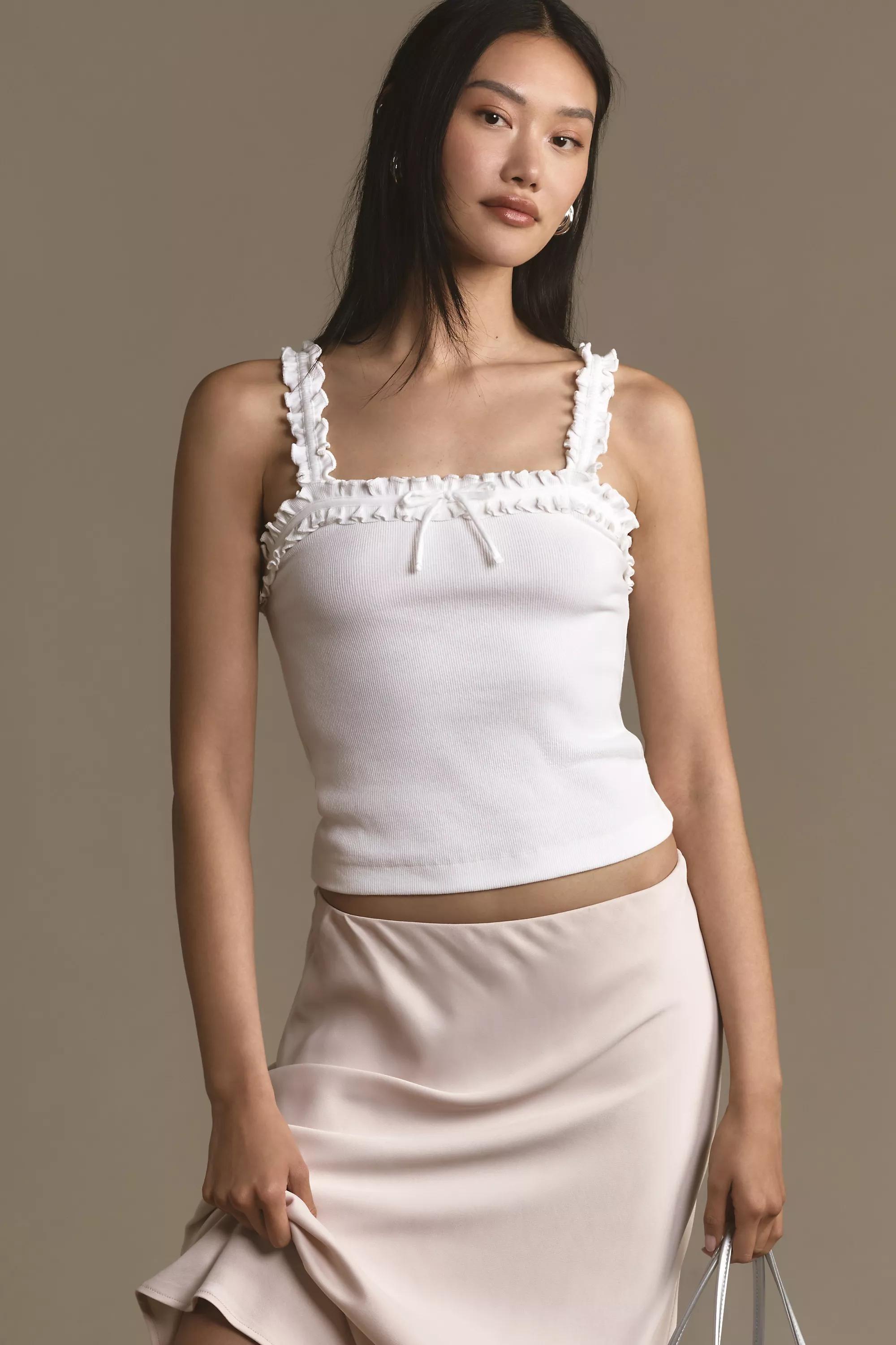 Anthropologie Frills Ruffle Crop Top, , large image number 0