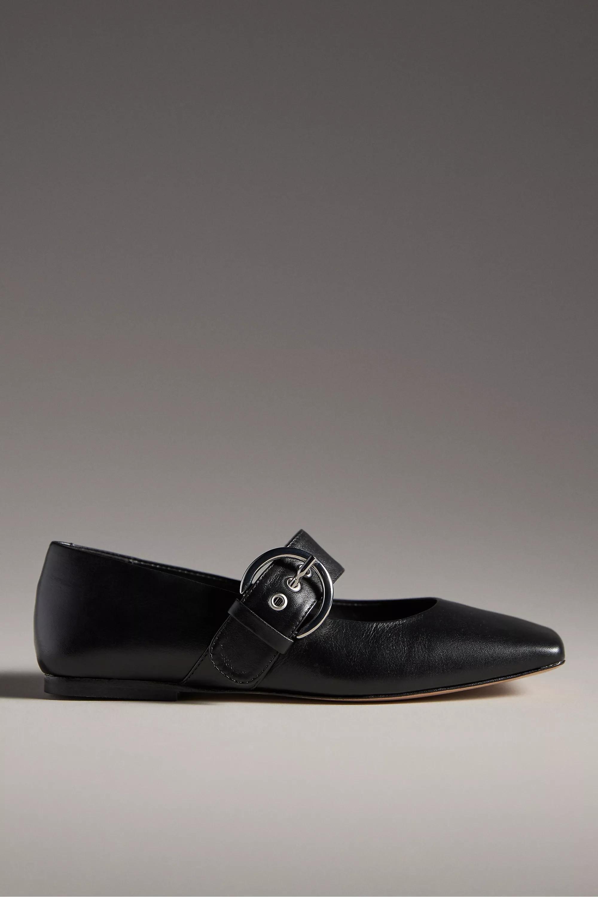 Anthropologie Mary Jane Flats, Black, , large image number 0