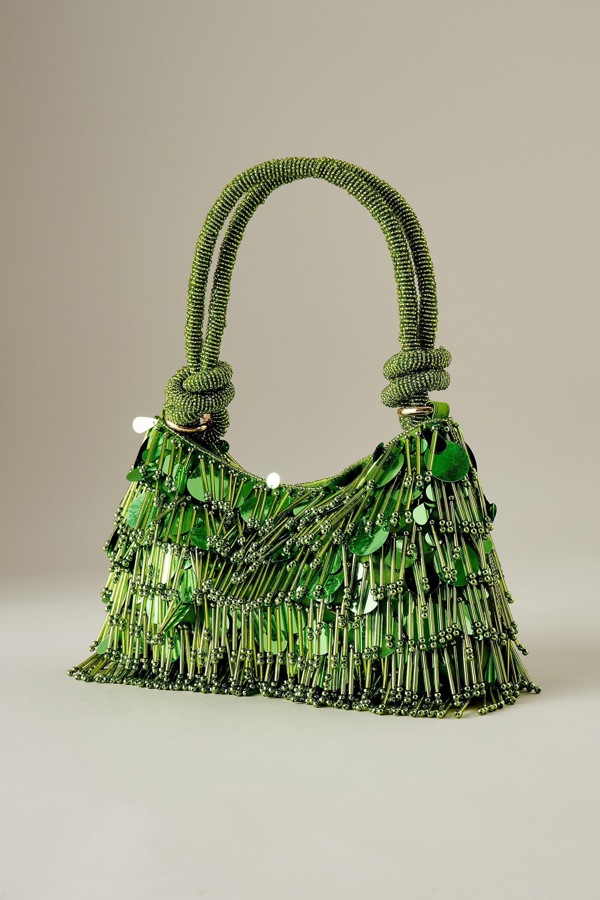 Steffi Beaded Shoulder Bag, Yellow, A501_0034, large image number 1