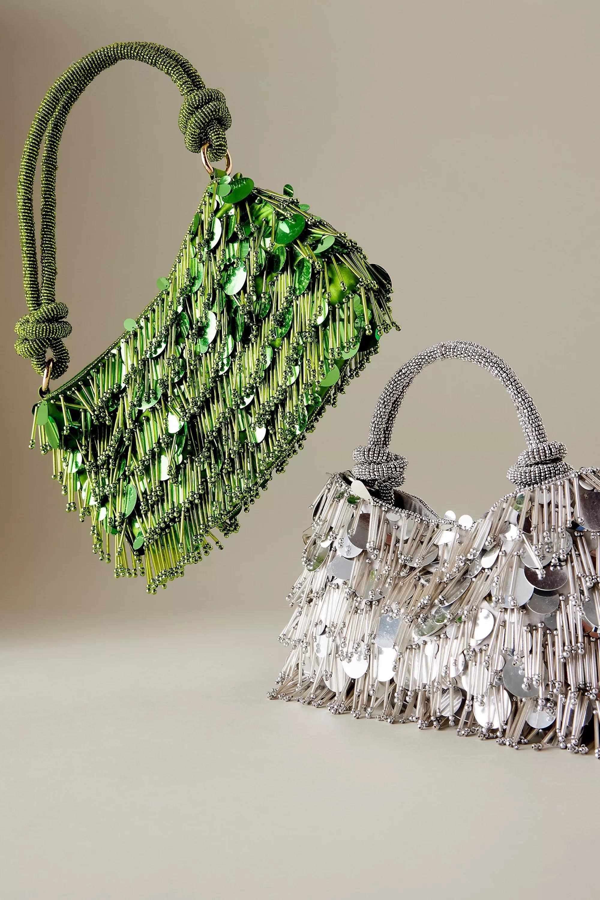 Steffi Beaded Shoulder Bag, Yellow, A501_0034, large image number 2