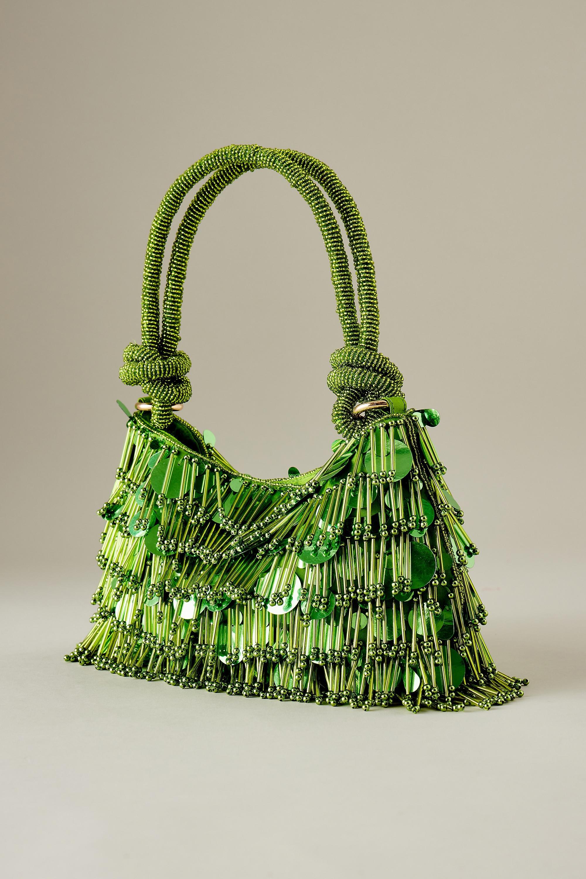 Steffi Beaded Shoulder Bag, Yellow, A501_0034, large image number 4