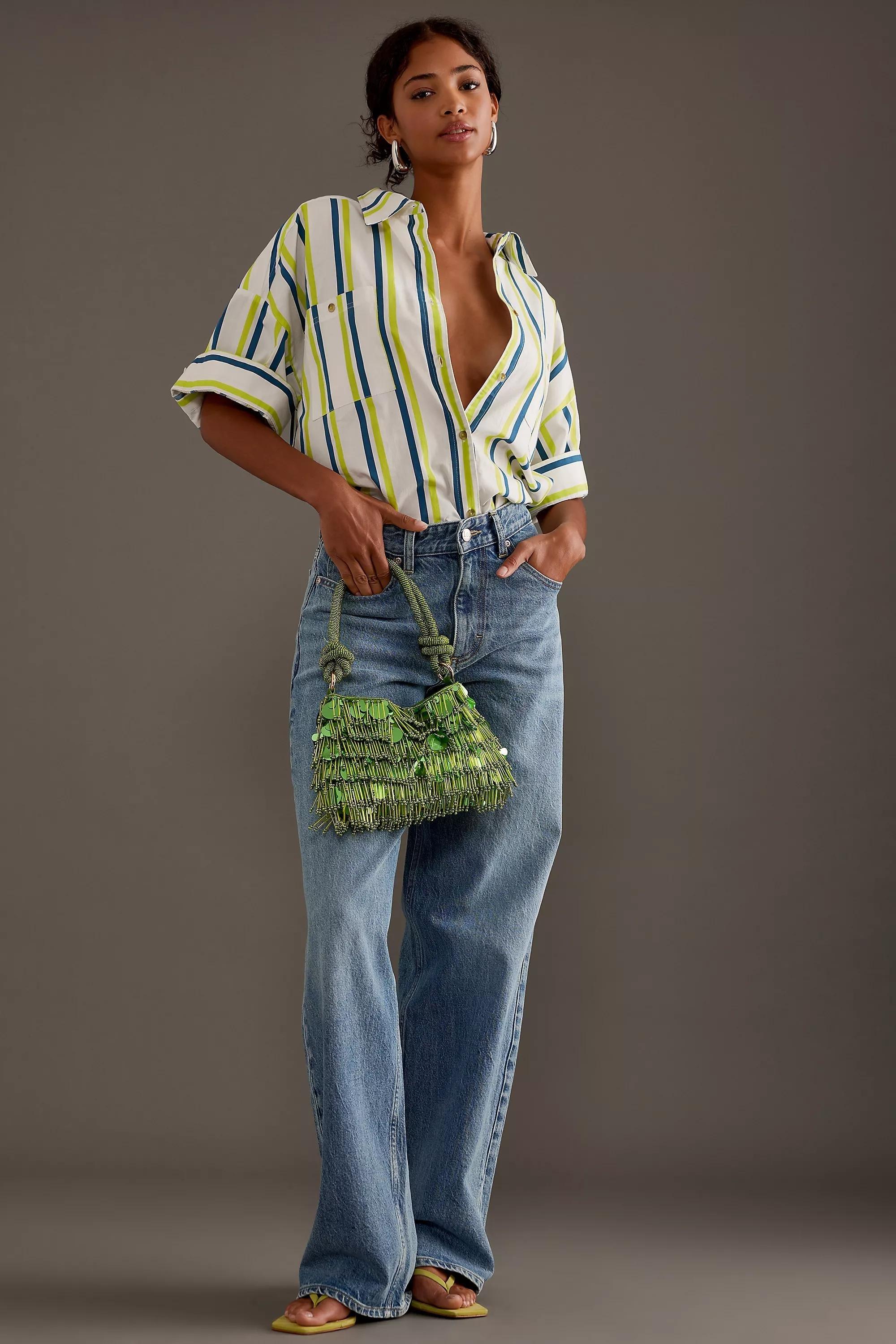 Steffi Beaded Shoulder Bag, Yellow, A501_0034, large image number 5