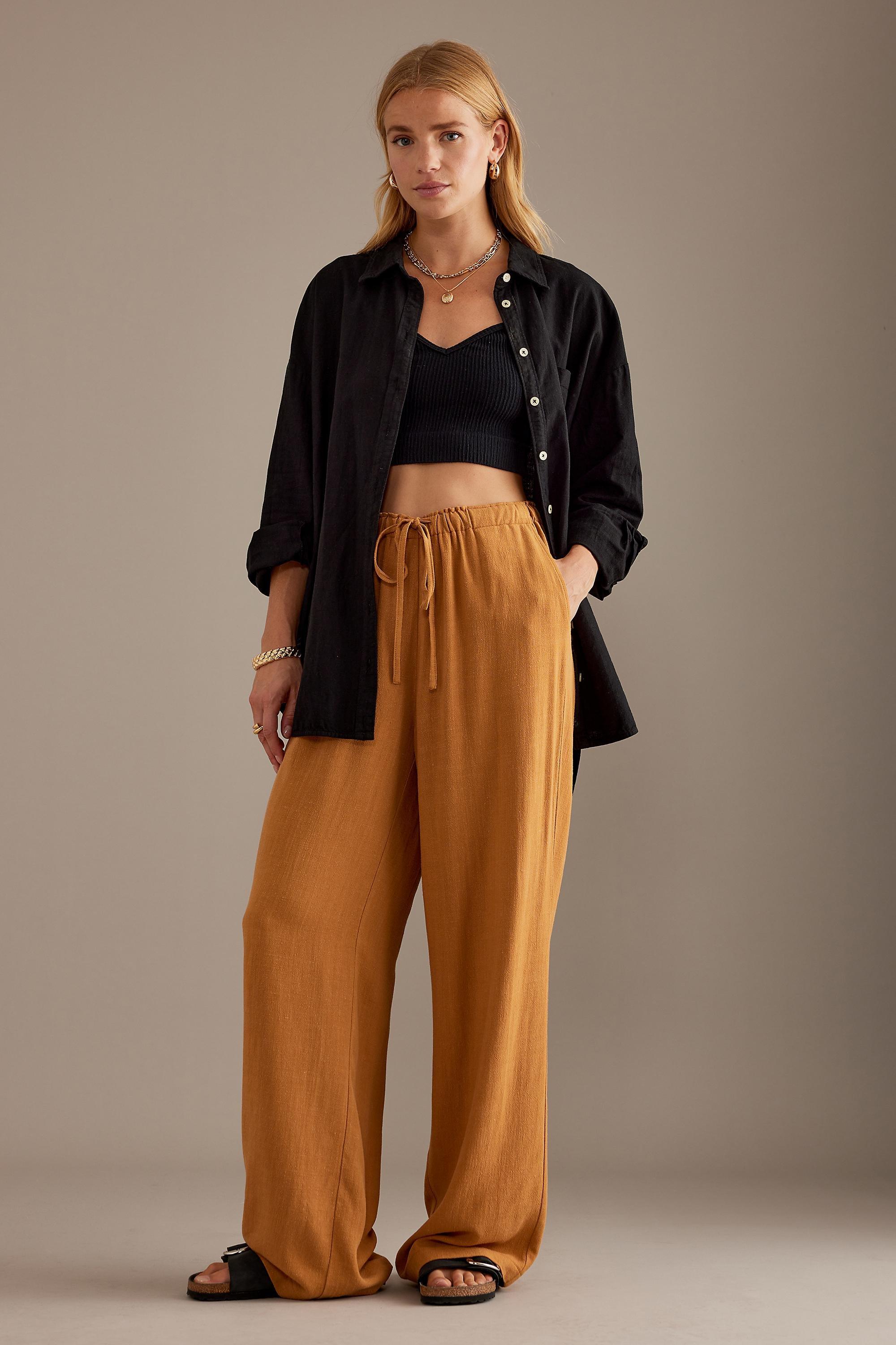 Terra Cotta Relaxed Trousers, Orange, , large image number 0
